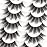 Losha False Lashes Natural Look Wispy Faux Mink Eyelashes Resuable Lightweight False Eyelashes 7 Pairs Pack Everyday Lashes