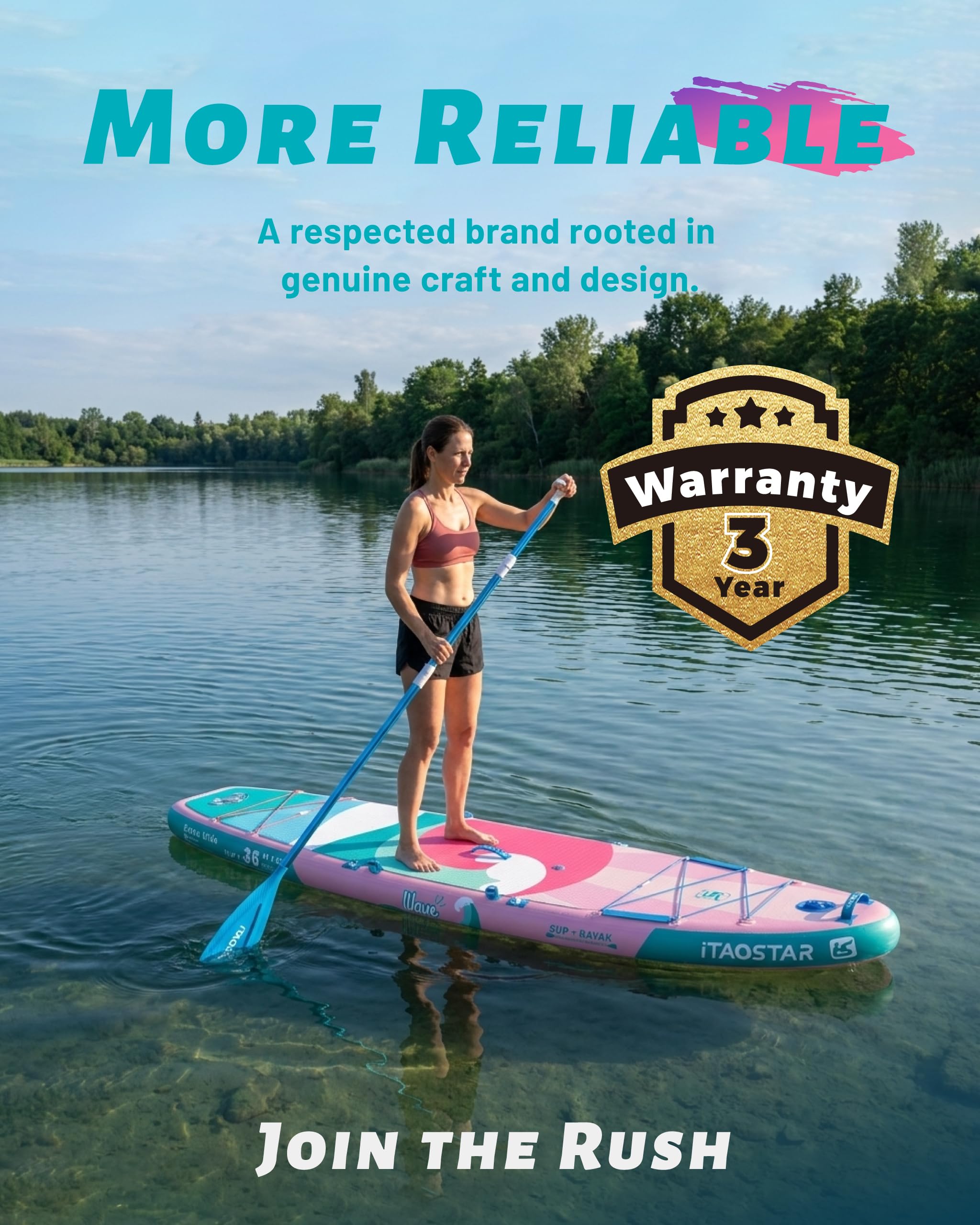 Tabla de Remo Extra Ancha de 11'6" × 36" con Asiento, Accesorios Premium para Tablas de Sup, Aletas Personalizadas, Tablas de Remo inflables para Todos los Niveles