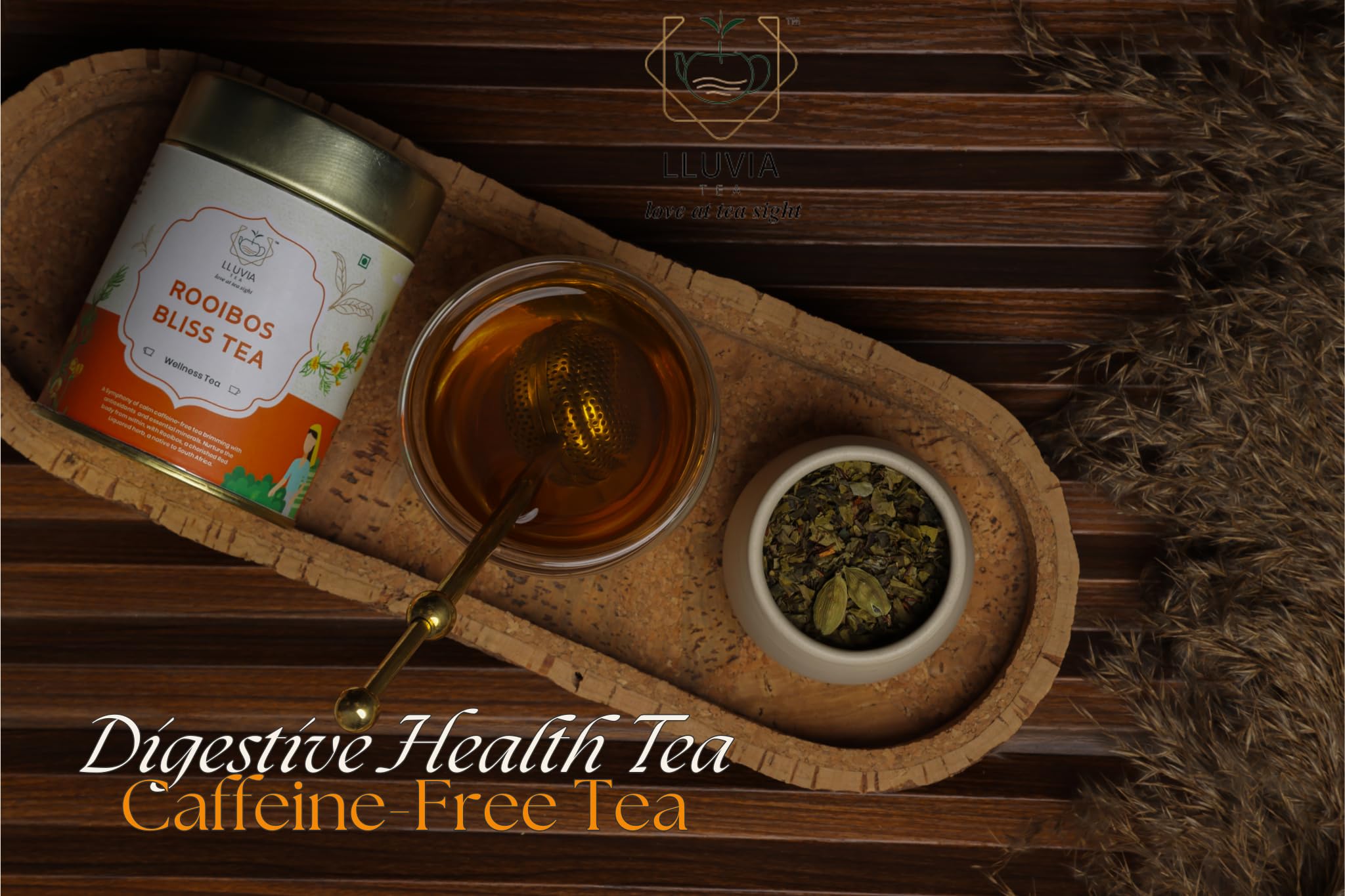 Lluvia Tea's Rooibos Bliss Tea | Antioxidant rich | low caffeine | organic rooibos with green tea leaves | 50gm. - Image 4 thumbnail