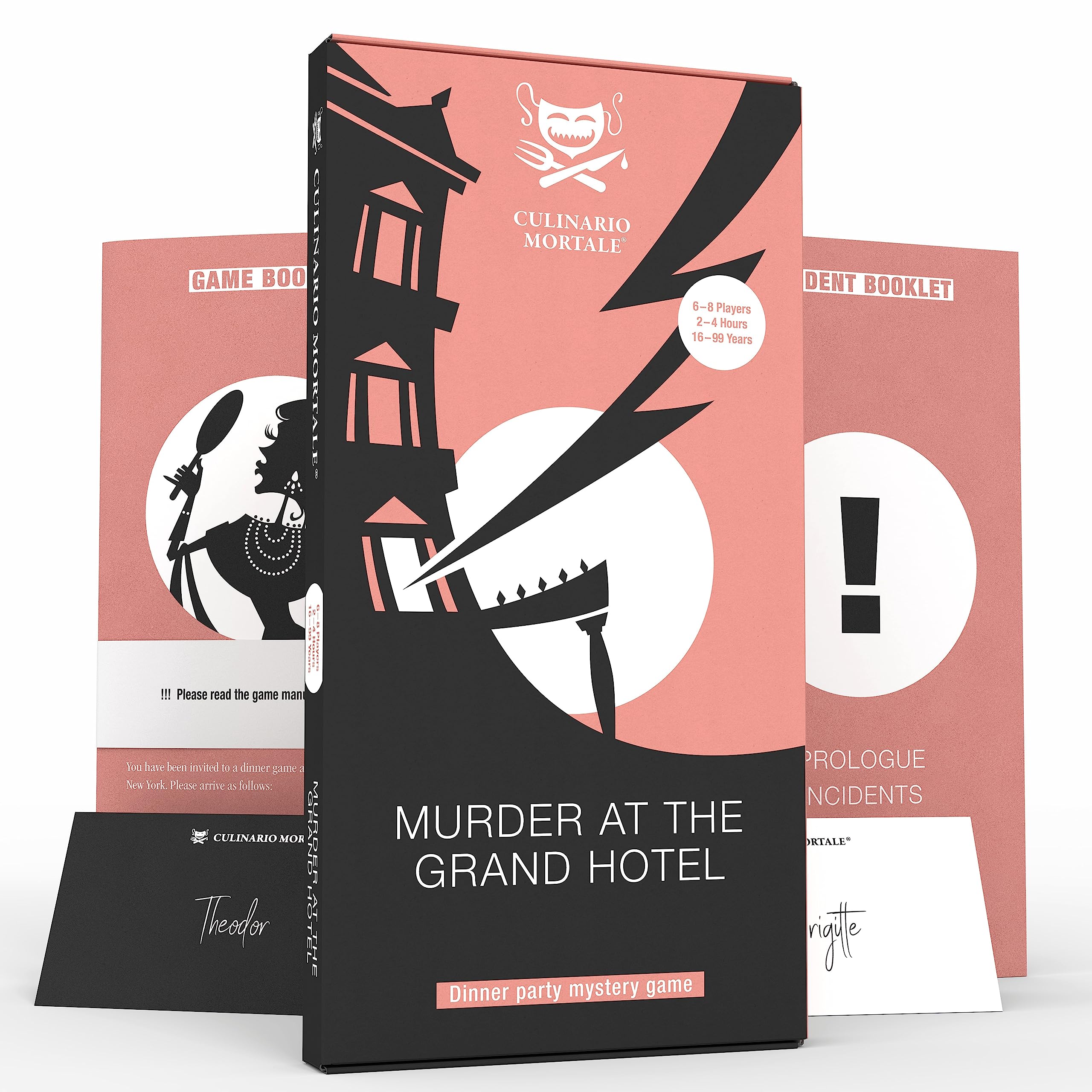 Murder at The Grand Hotel - A Modern Murder Mystery Dinner Party Game for 6-8 Players