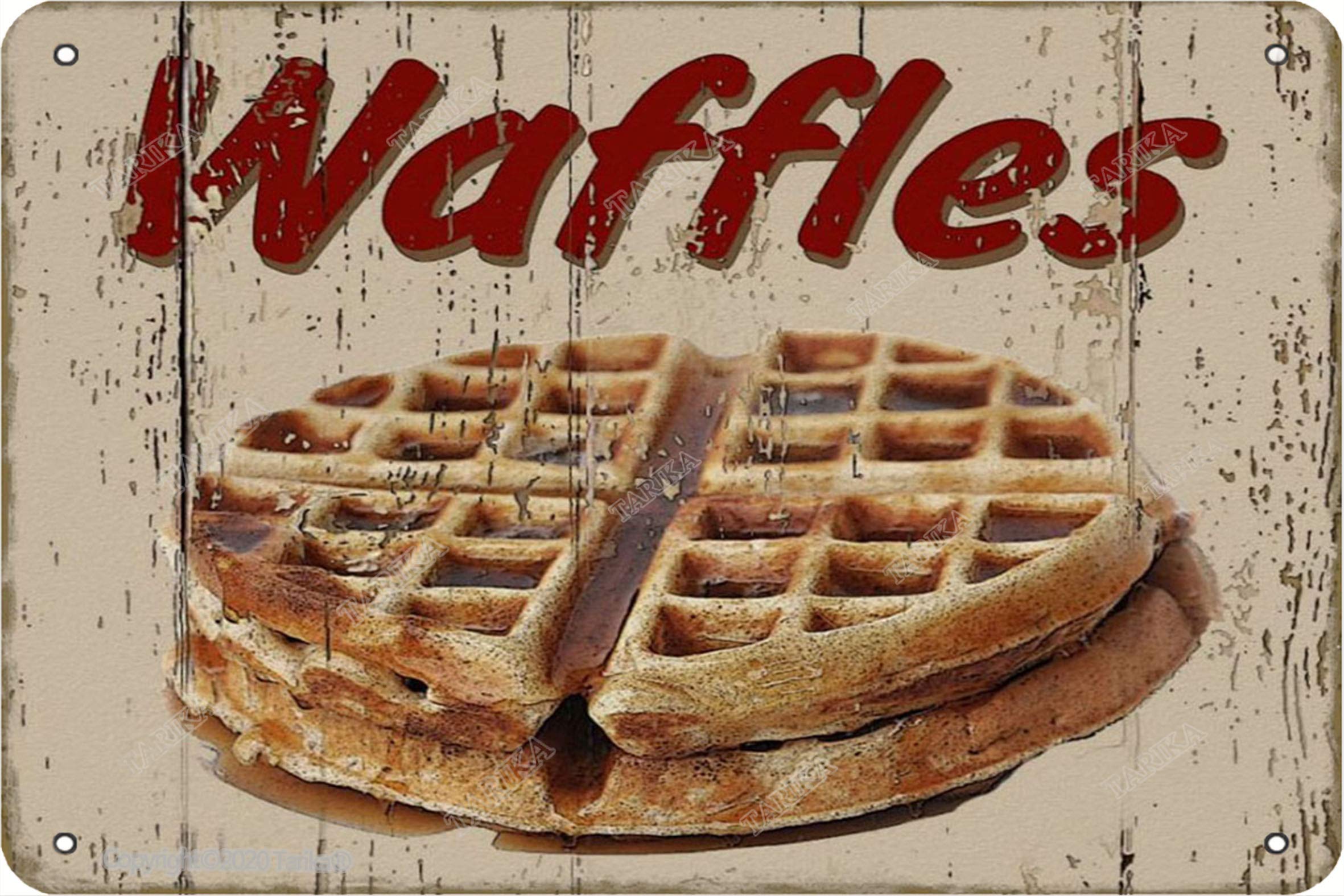 Waffles Vintage Look 8X12 Inch Iron Decoration Crafts Sign for Home Kitchen Bathroom Farm Garden Garage Inspirational Quotes Wall Decor