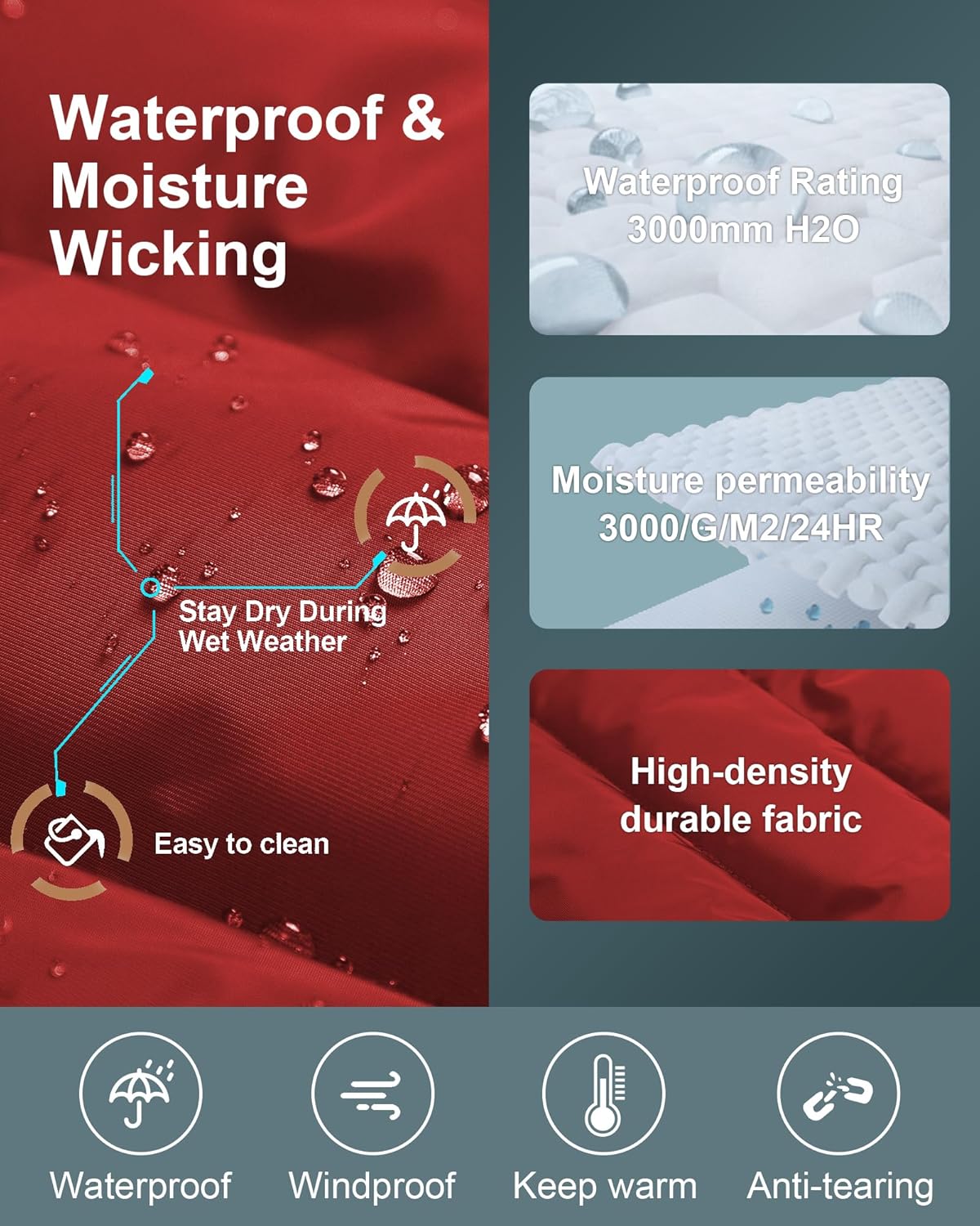 CREATMO US Women's Warm Vest Outerwear Thick Padded Puffer Sleeveless Vest With Detachable Hood - Image 5