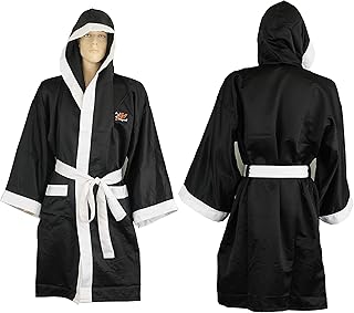 Bata de boxeo (seda), color negro Talla:large