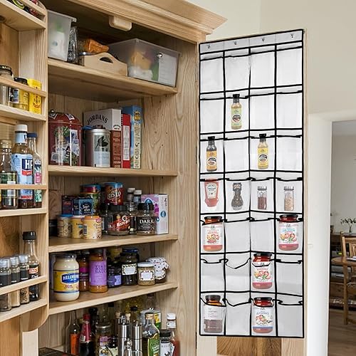 Miniatura 6 de Organizador de zapatos con 28 bolsillos grandes sobre la puerta, organizador de zapatos colgante para puerta, bolsa de almacenamiento de zapatos de