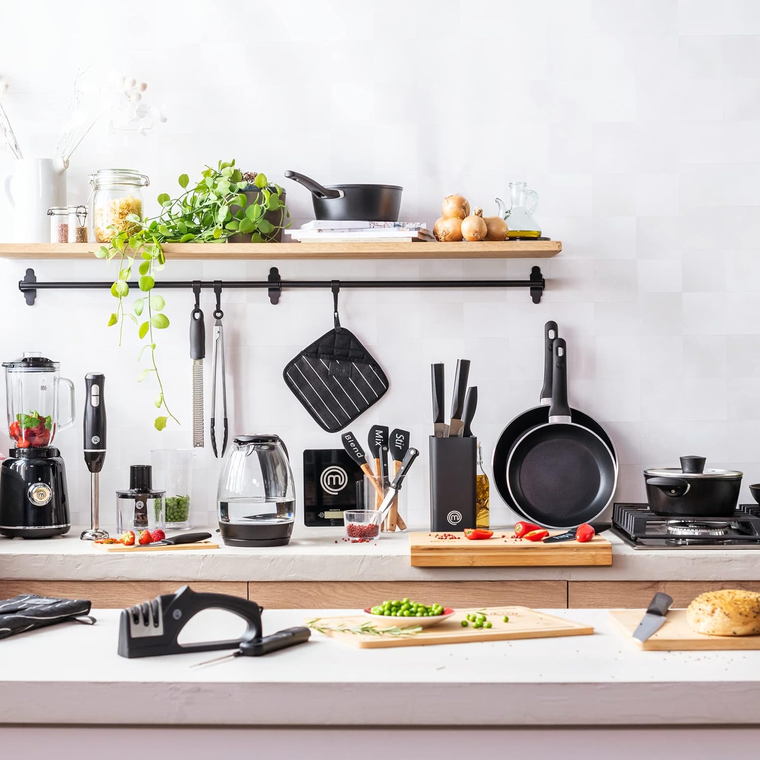 Buy MasterChef Japanese Knife Set of 6 Kitchen Knives (Chef's, Utility, Paring, Boning, Bread