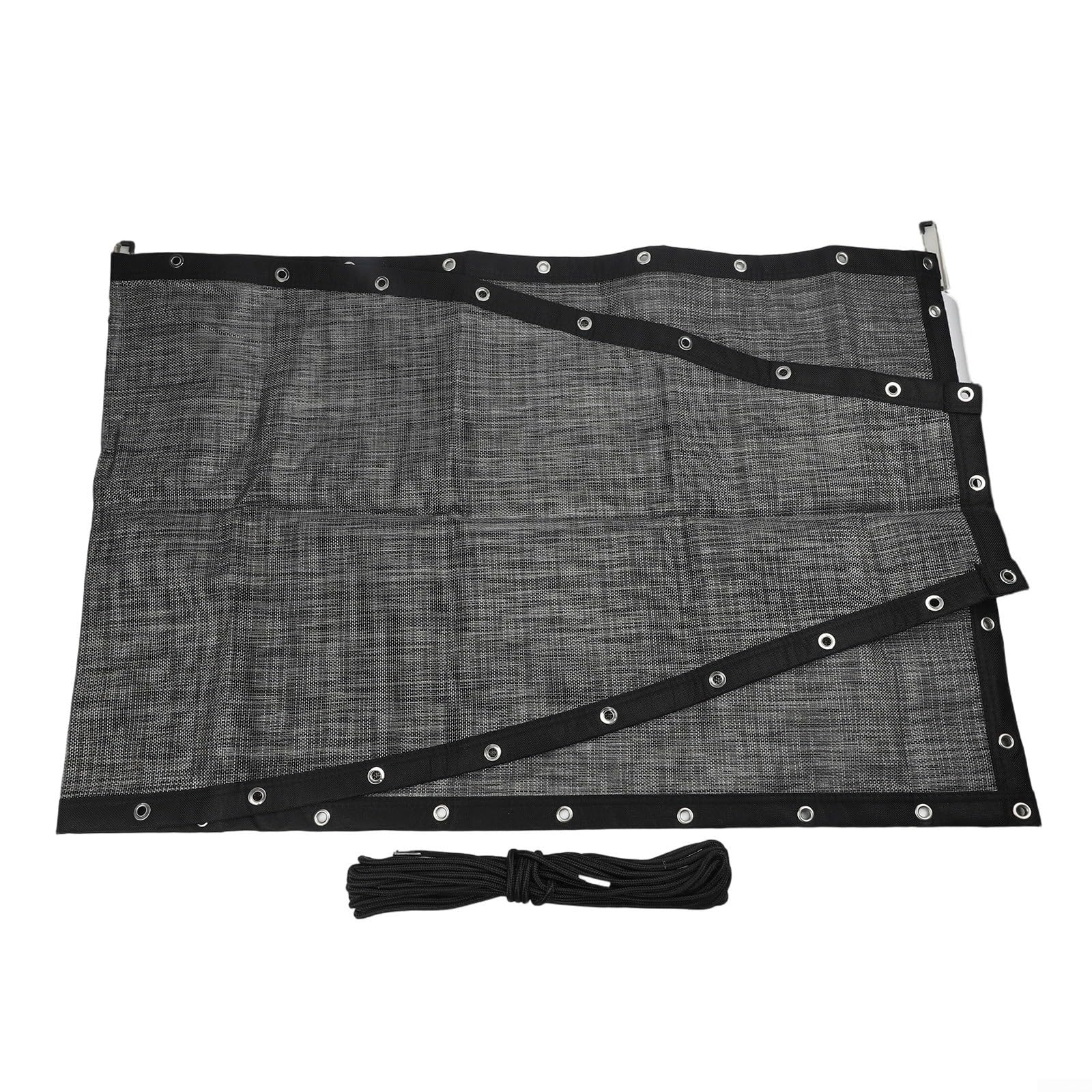 Swingchair, panno di ricambio per poltrona sospesa, panno di ricambio per sedia a dondolo sospesa, 64 x 197 x 23 cm, tessuto resistente, resistente alle intemperie e facile da installare (nero grigio