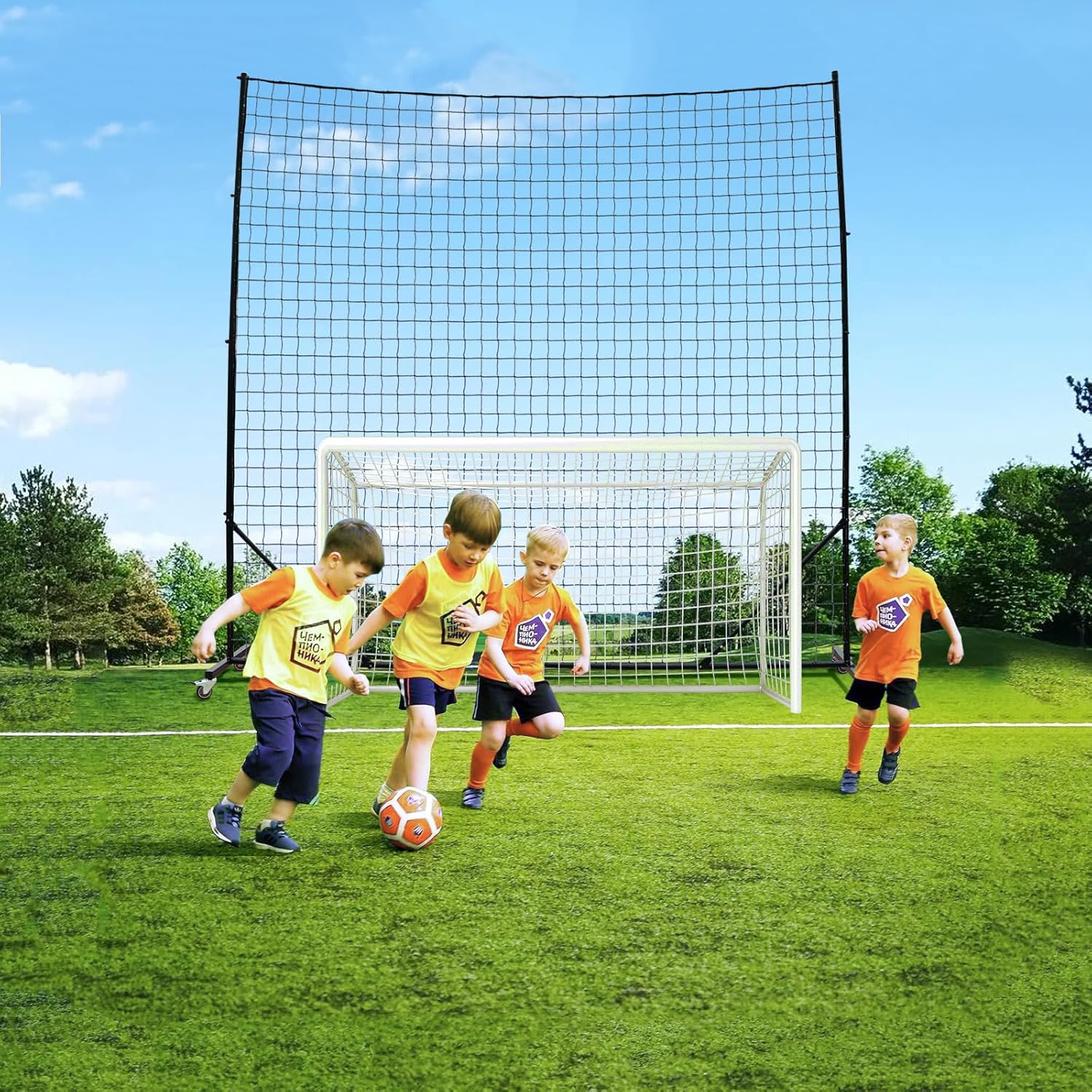 Ball Stop System - Soccer Backstop Net, Heavy Duty, High Impact, Practice Barrier