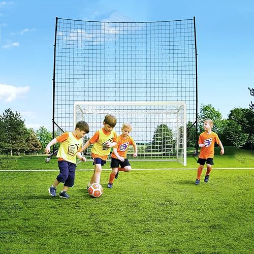 Miniatura 6 de Sistema de tope de bola - Red de respaldo de fútbol, resistente, alto impacto, barrera de práctica