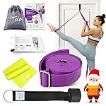 Stretching Strap with Door Anchor & Resistance Band - Leg Stretcher for Improving Flexibility & Splits - Ideal for Ballet, Dance, Cheer, Yoga & Gymnastics - Home Training Equipment for All Levels