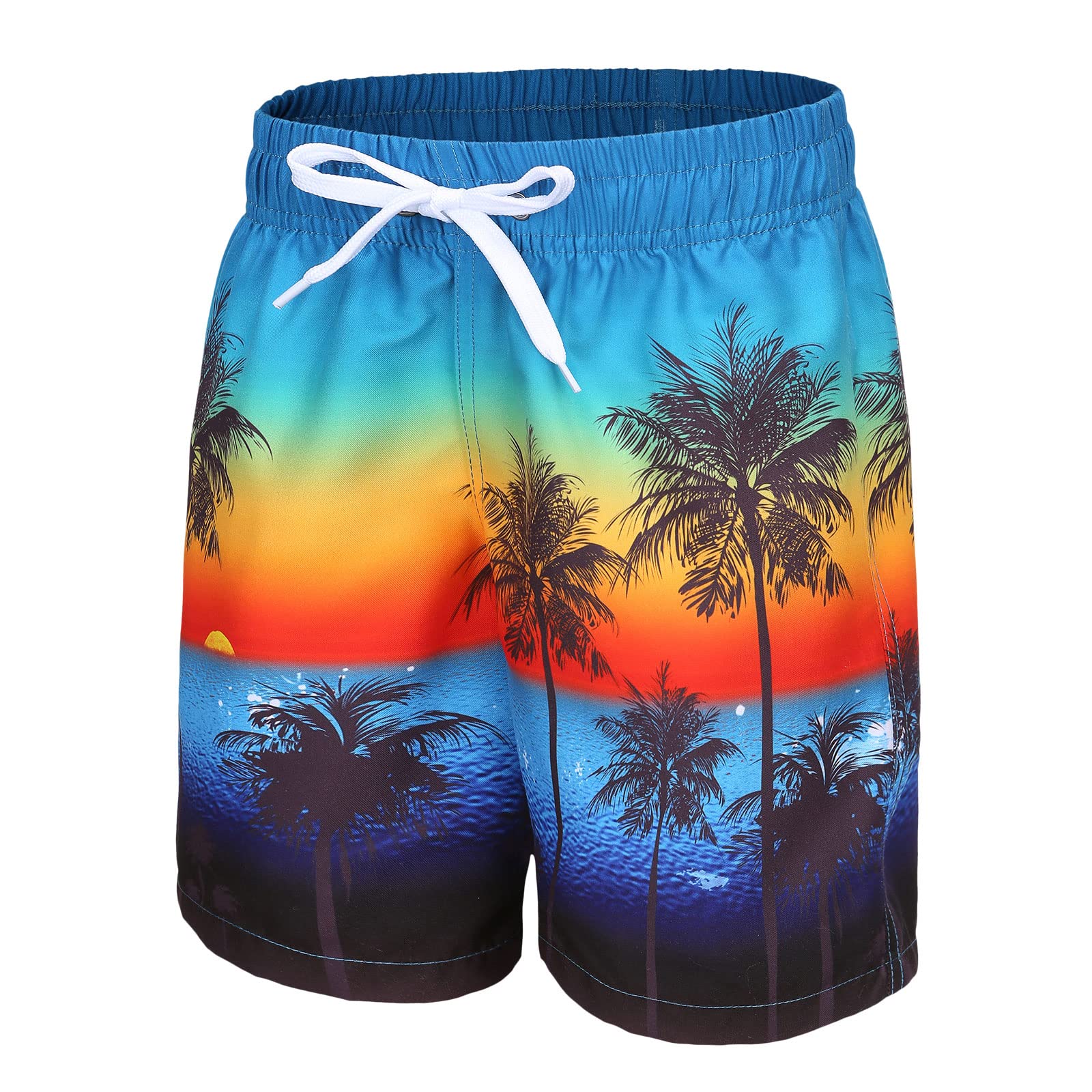 Short de bain pour garçon et enfant - Séchage rapide - Short de bain Hawaii - Short de plage 5-14 ans