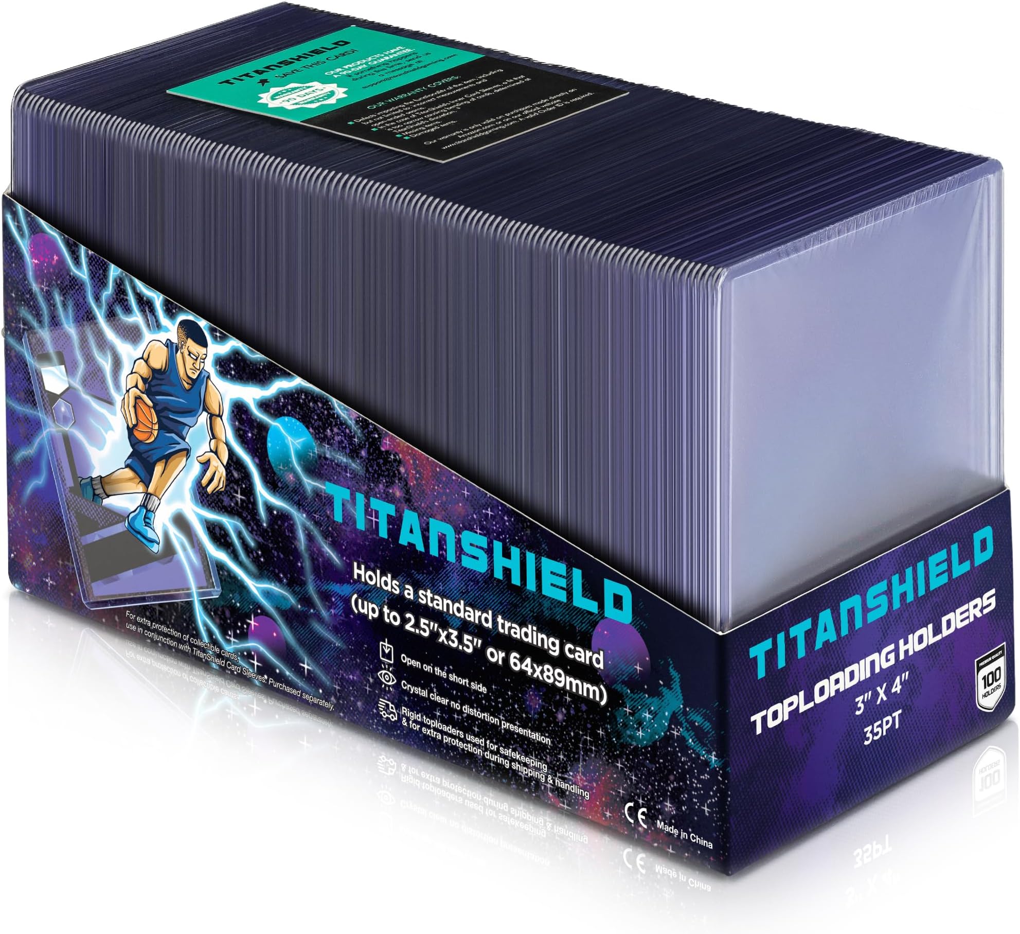 3"x4" Platinum Quality Seamless Toploaders Top Loader Sleeves for Collectible Trading Cards Compatible with Pokemon MTG Kpop Photocards (100 ct.)