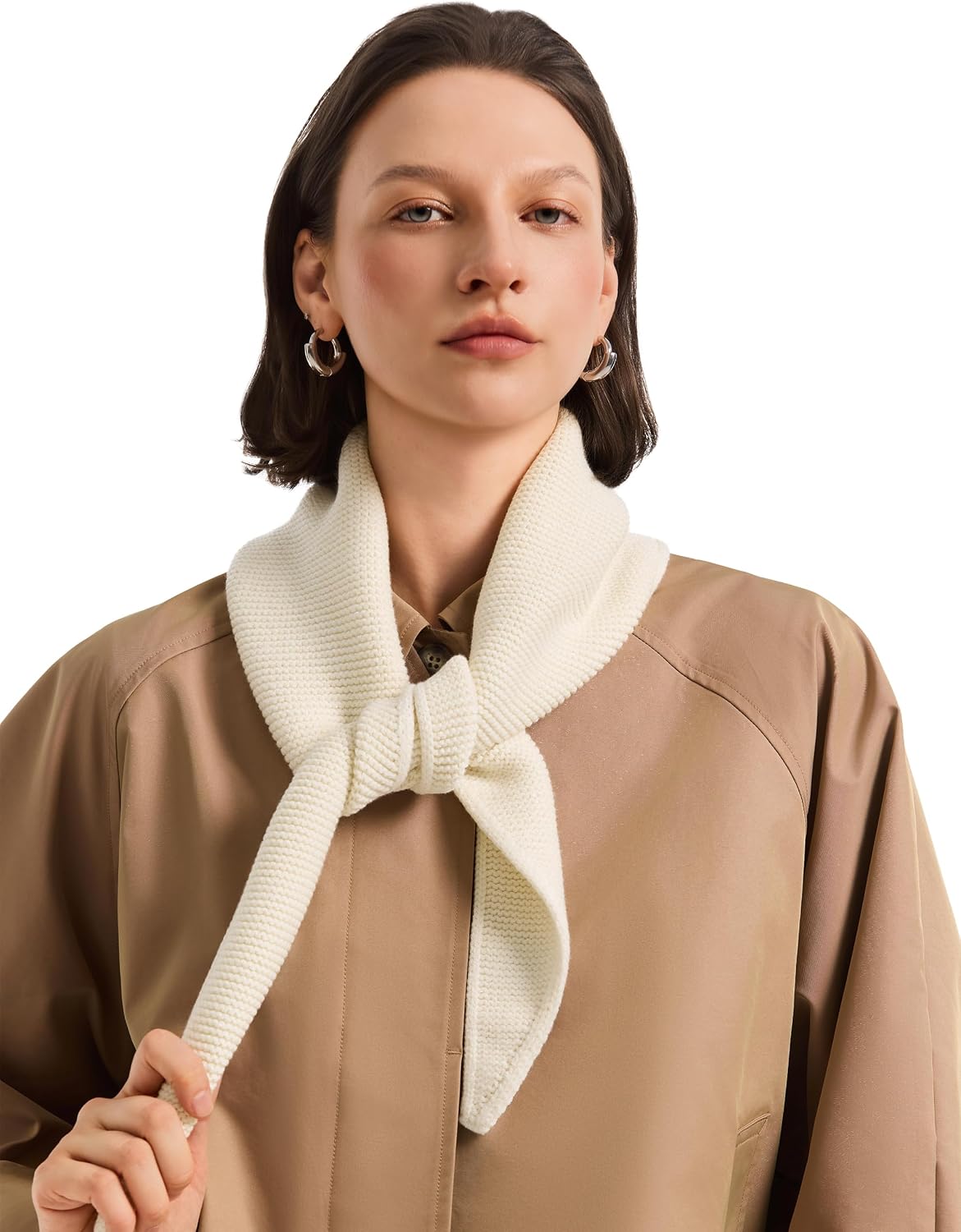 PULI Women's Sophie Scarf Rib Knit Neck Warmer Layering Travel Office image 2