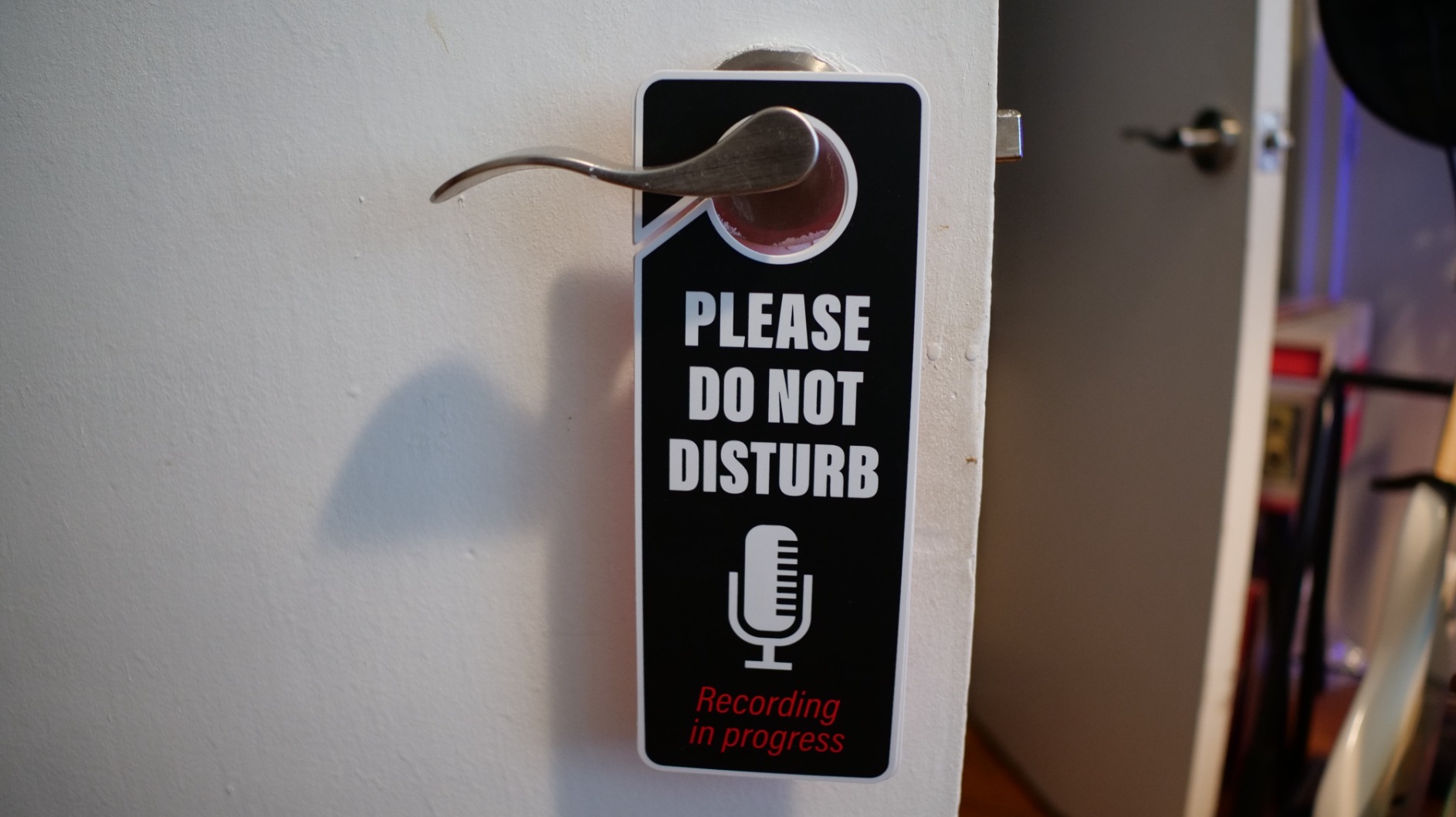 CLEVER SIGNS Recording in Progress - Please Do Not Disturb Sign, Door ...
