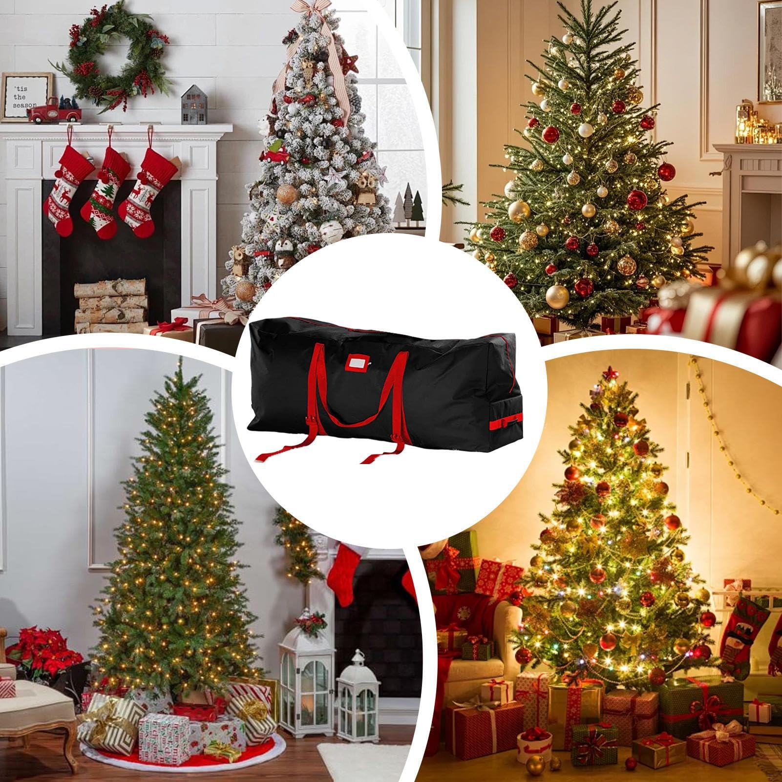 Custodia per Albero di Natale Organizzatore Resistente Con Ruote E Maniglie | Sacca Impermeabile Per Albero Di Natale Per Imballaggio, Trasloco, Abbigliamento, Casa, Soffitta, Garage E Vacanze