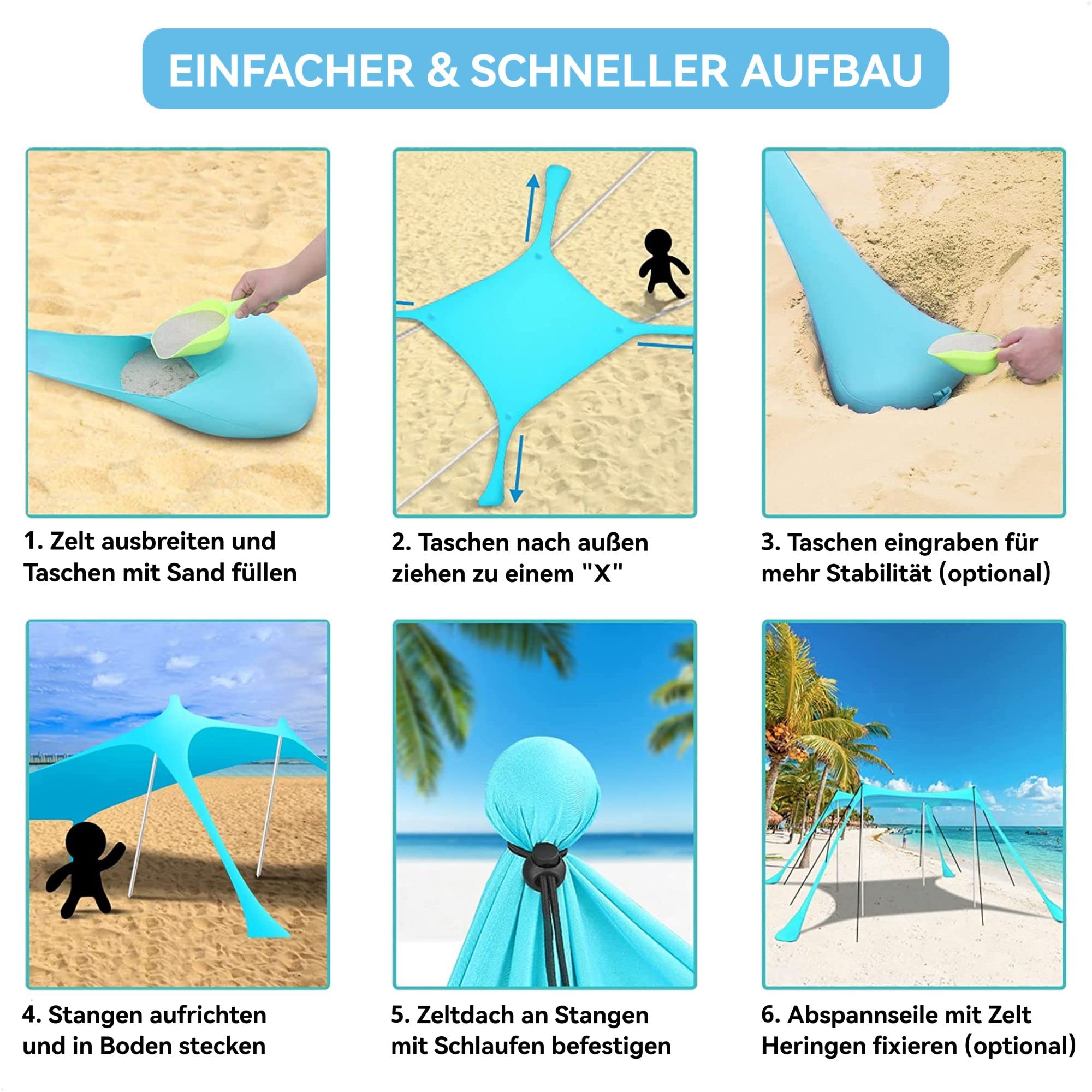 zelt im sand befestigen Strandzelt UV Schutz UPF50+ mit Ankern - Beach Tent „Sun Hero“ mit Sandschaufel & Tragetasche - Sonnensegel Strand Sonnenschutz – Strandmuschel XXL für Urlaub & Garten Disney Princess Mädchenfahrrad – Category:City Urban_28 Zoll Size (Width x Height):10x8ft - standing families