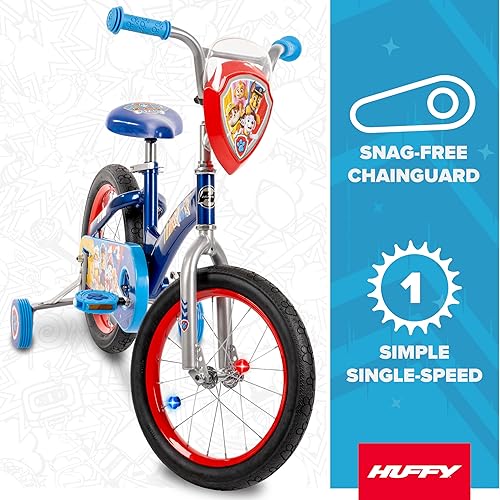 Miniatura 4 de Huffy - Bicicletas Paw Patrol para niños, tamaños 12/16 pulgadas (30/40 cm), para principiantes, múltiples diseños y opciones de color disponibles