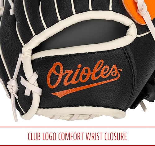 Vista 108 de Franklin Sports MLB Youth Teeball Glove and Ball Set - Kids Baseball and Teeball - Perfect First Kids Glove - 9.5" Naranja/Negro