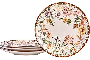 Bico Blooming Moment Ceramic Dinner Plates 11" Floral