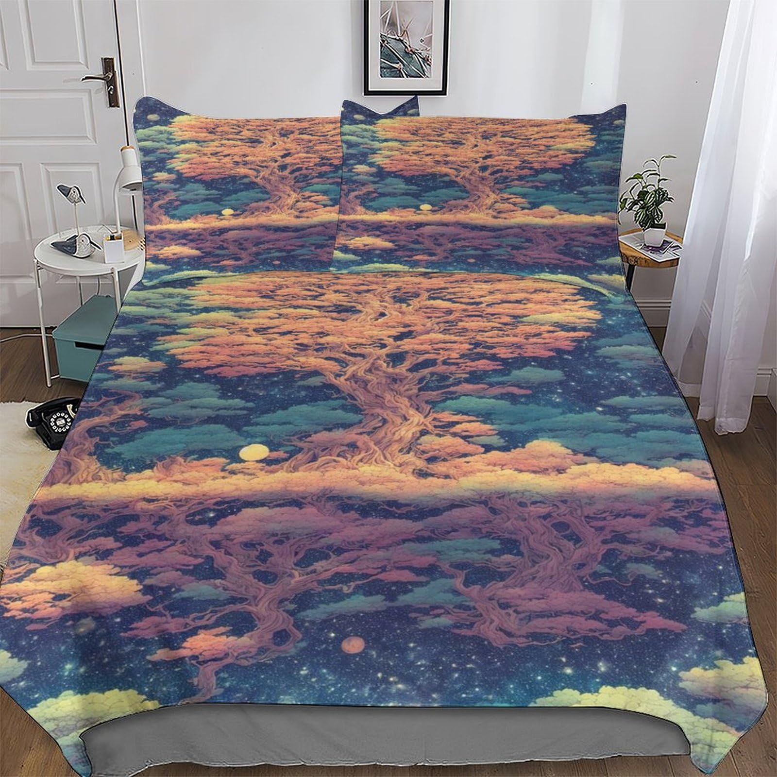 Housse de couette microfibre douce Inspirouge 3 pièces pour lit King size