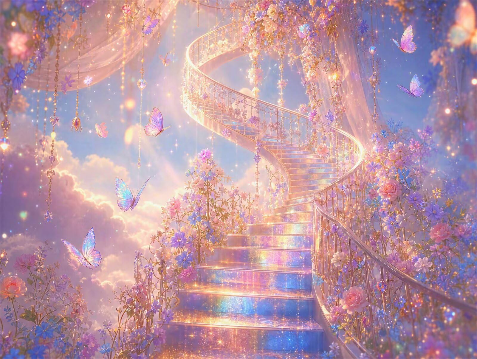 Puzzle 2000 Piezas Adultos Flores de Escalera, Rompecabezas Adultos Dificil 100x70cm, Estimula la Concentración y Antiestrés, Juego de Habilidad para Toda la Familia