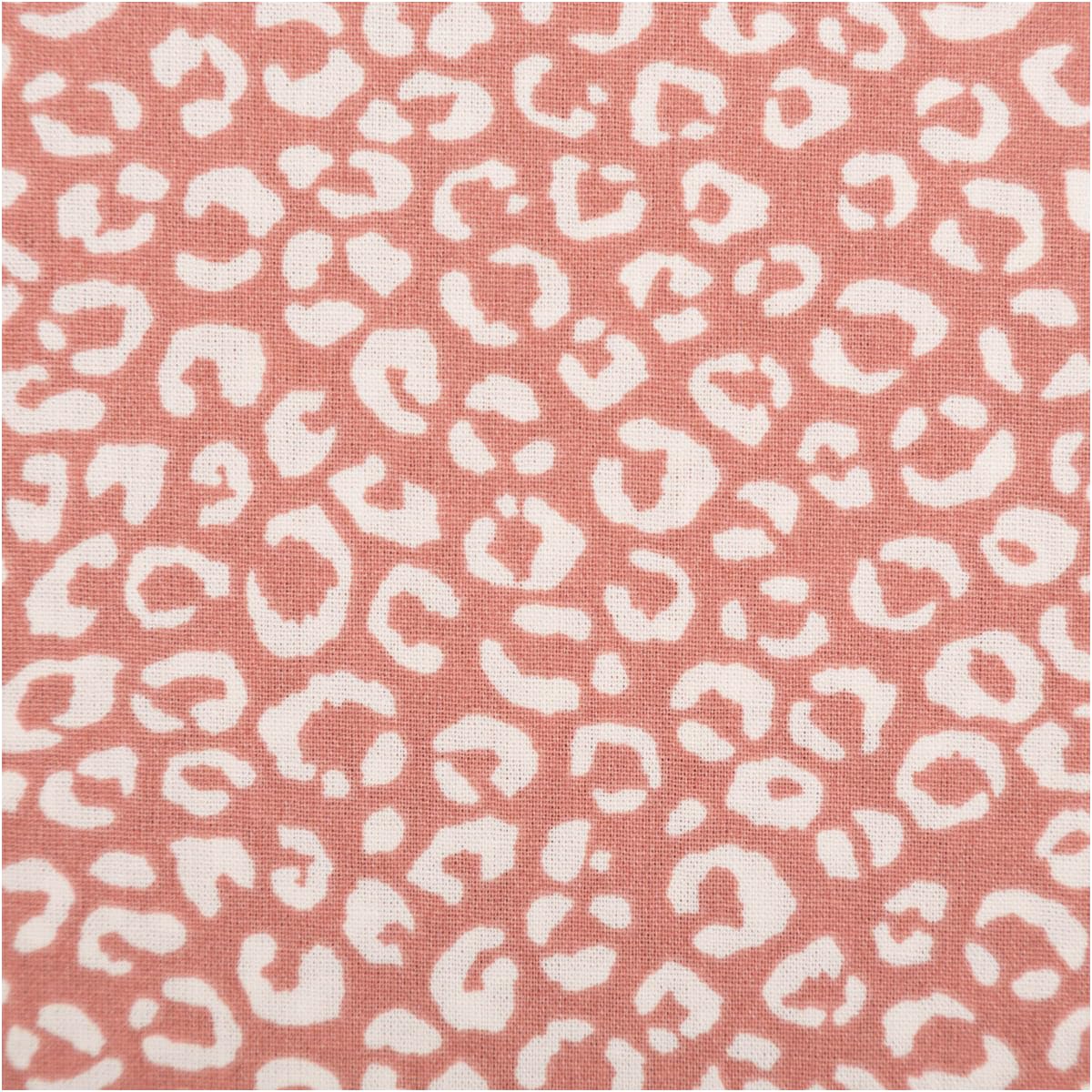 Cotton Fabric Poplin Leo Salmon 1.45 m Width Sold by the Metre Ideal for Clothes, Sweaters and Blankets (145 cm Width)