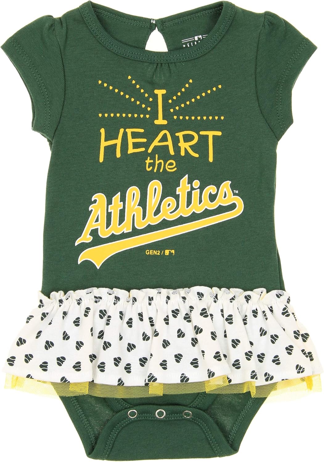 Outerstuff MLB Newborn Play with Heart Creeper Bib & Bootie Set, Team Variation: Clothing