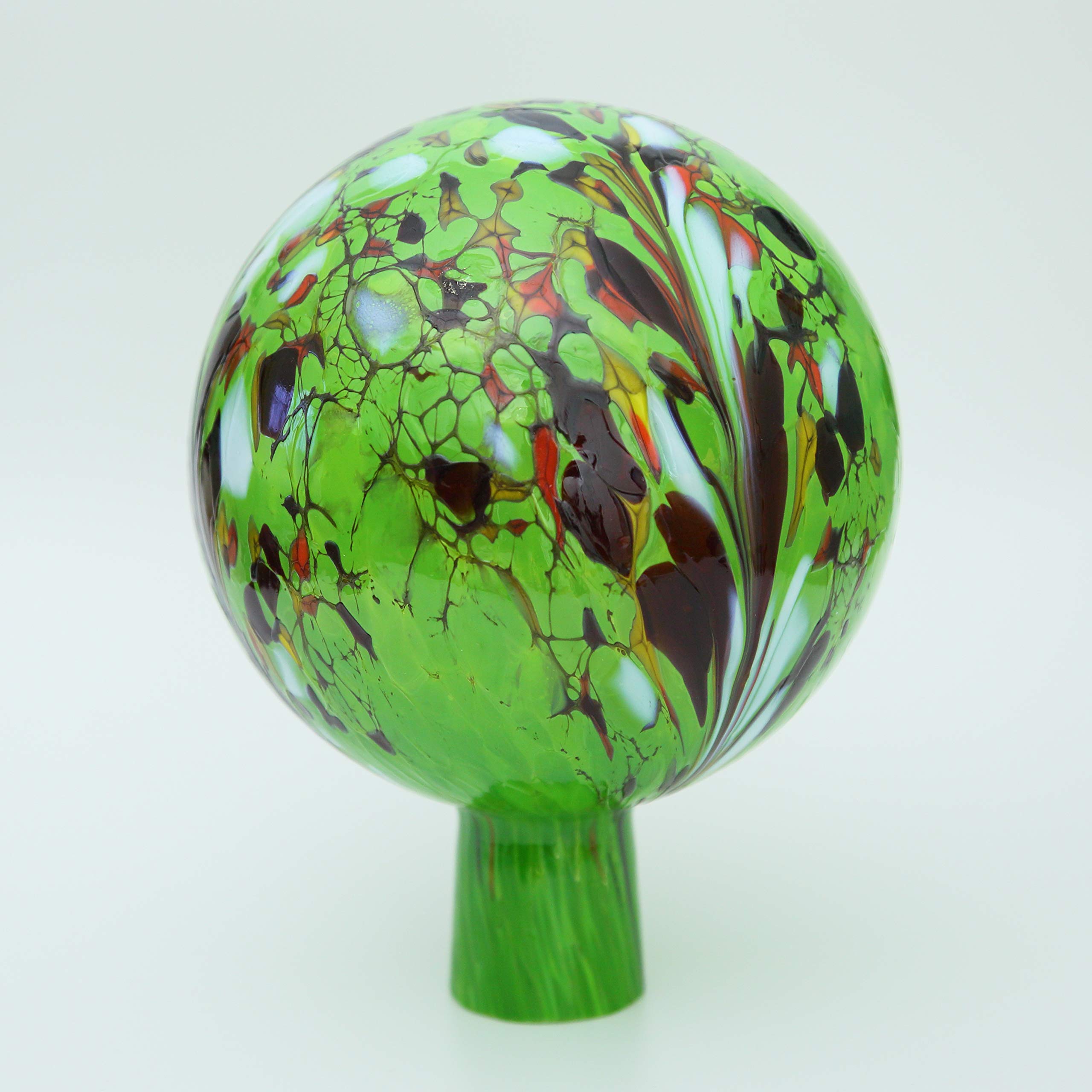 Jardín bola Rose con granulado verde D 15 cm soplado handgeformt Lauscha el original