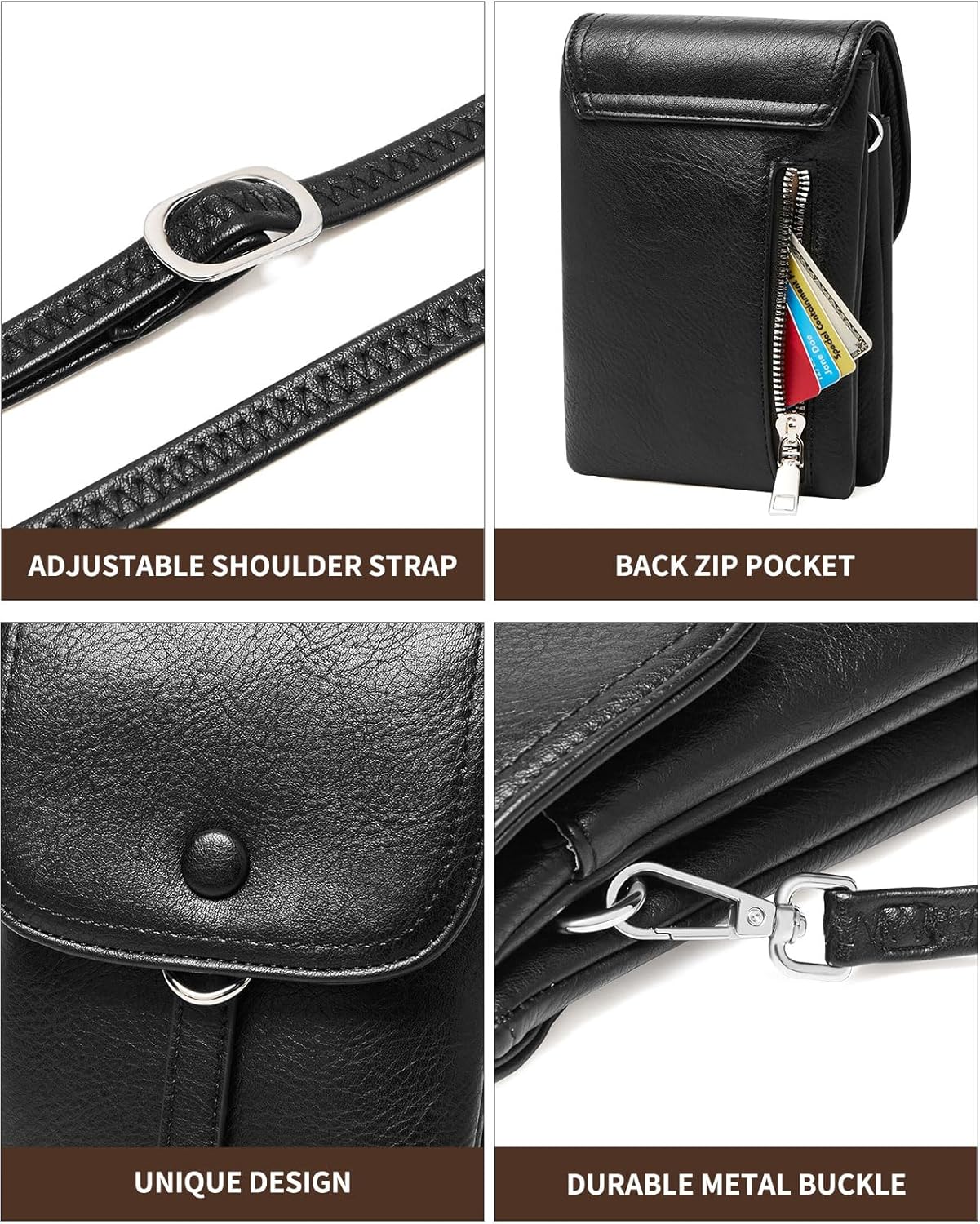 Small Crossbody Bags for women,Soft Leather Cell Phone Purse Lightweight,Little Crossbody Purses Women Trendy with Card slots - Image 6