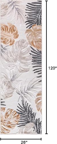 Miniatura 373 de CAMILSON Indoor Outdoor Rug 5x7 Bohemian Medallion Floral Area Rugs for Indoor and Outdoor Patios Easy-Cleaning Non-Shedding Living Room Garden and