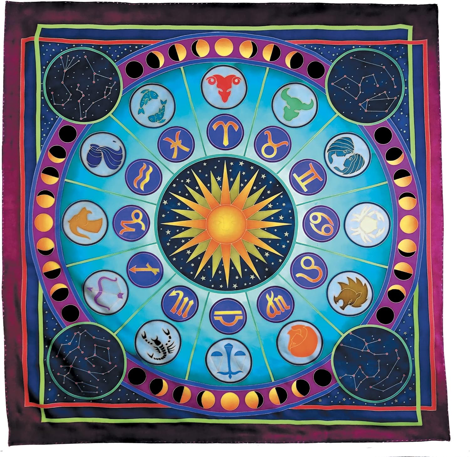 Silk Scarf - 100% Silk for Silk Painting, 90 x 90 cm, Customisable, Pack of 1