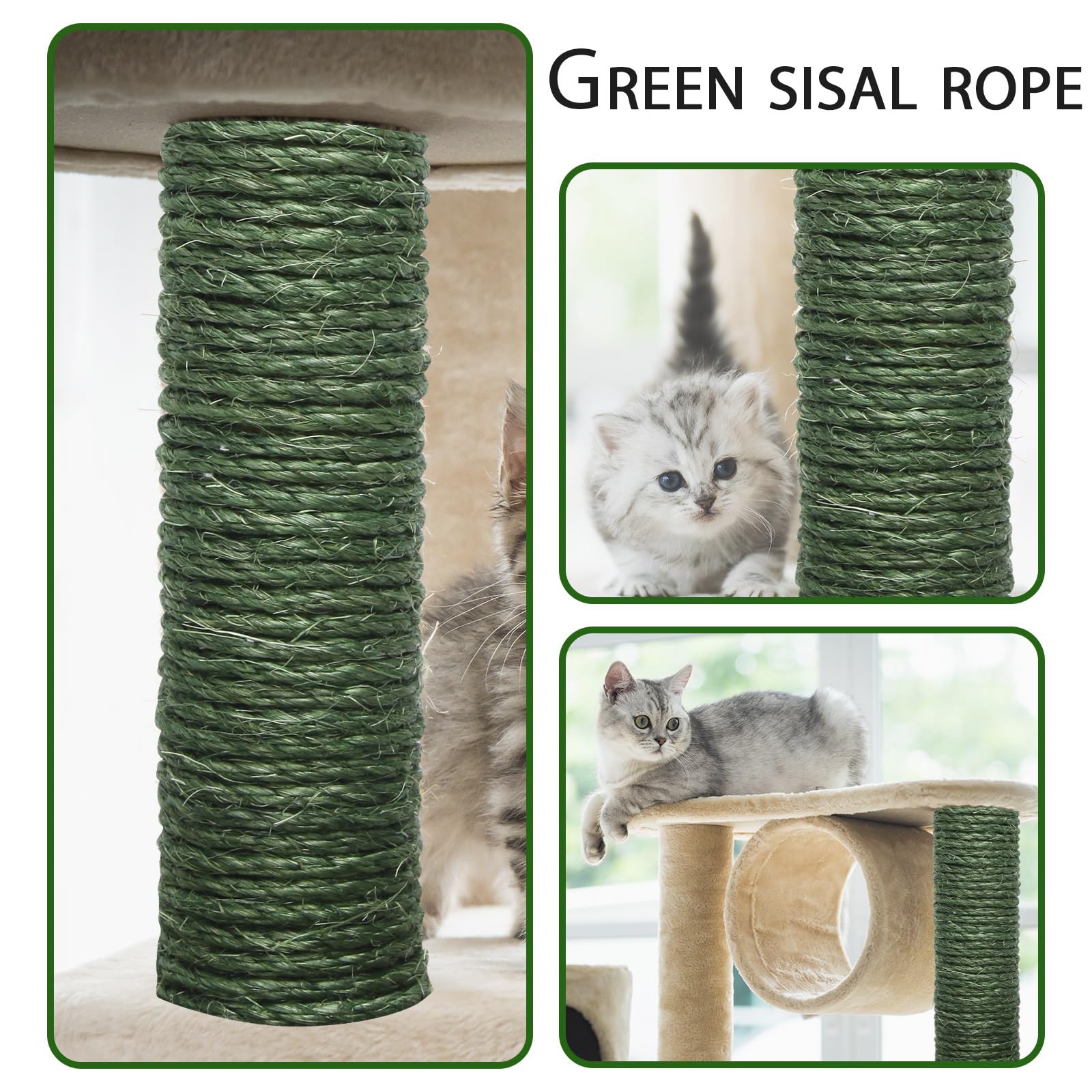 Hanf-/Sisalseil Für Katzenkratzbaum, 6 Mm Durchmesser, 1.999 Cm Länge - Natürliches Juteseil Zum Umwickeln & DIY