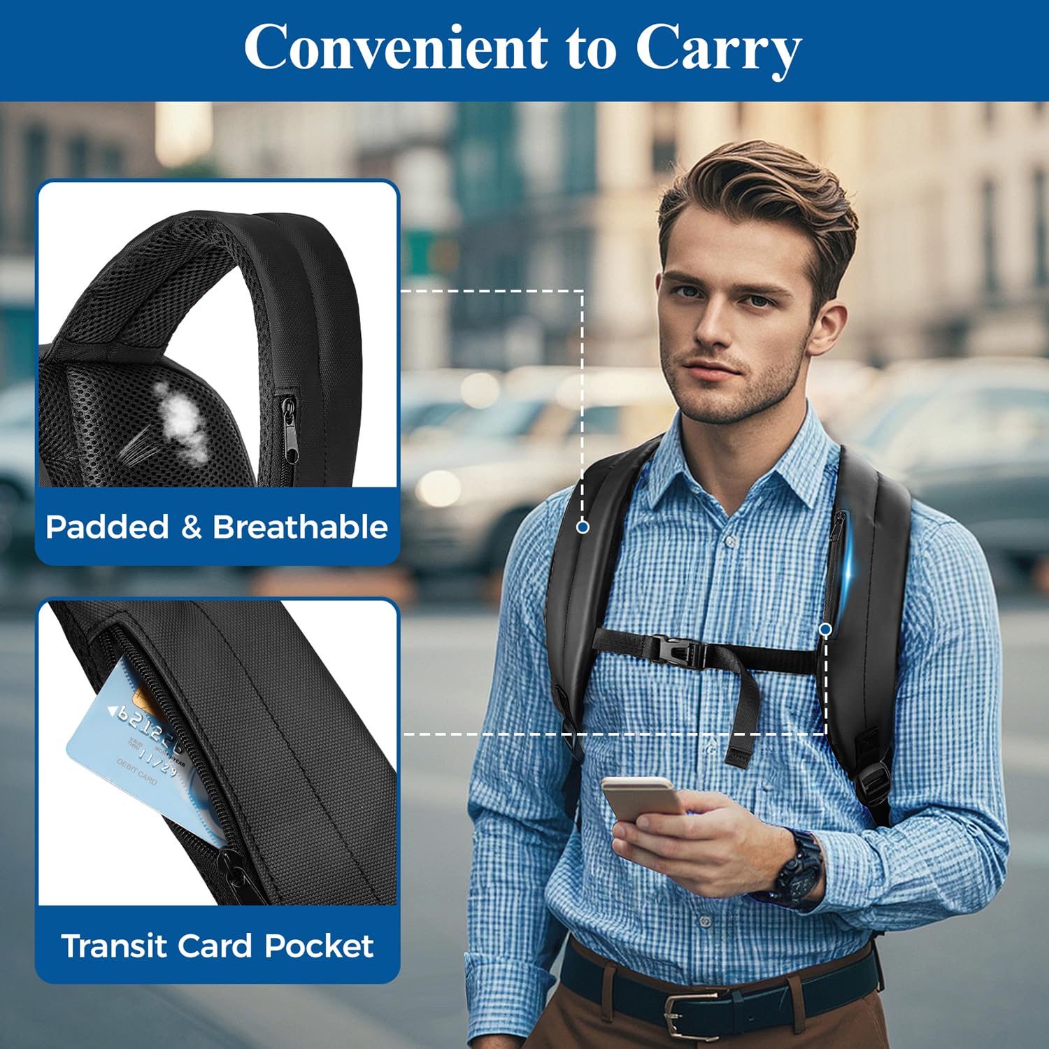 Mochila de trabajo con compartimento para el almuerzo, mochila impermeable con revestimiento de poliuretano para preparación de comidas para hombres con bolsillo para cubiertos, mochila grande 6