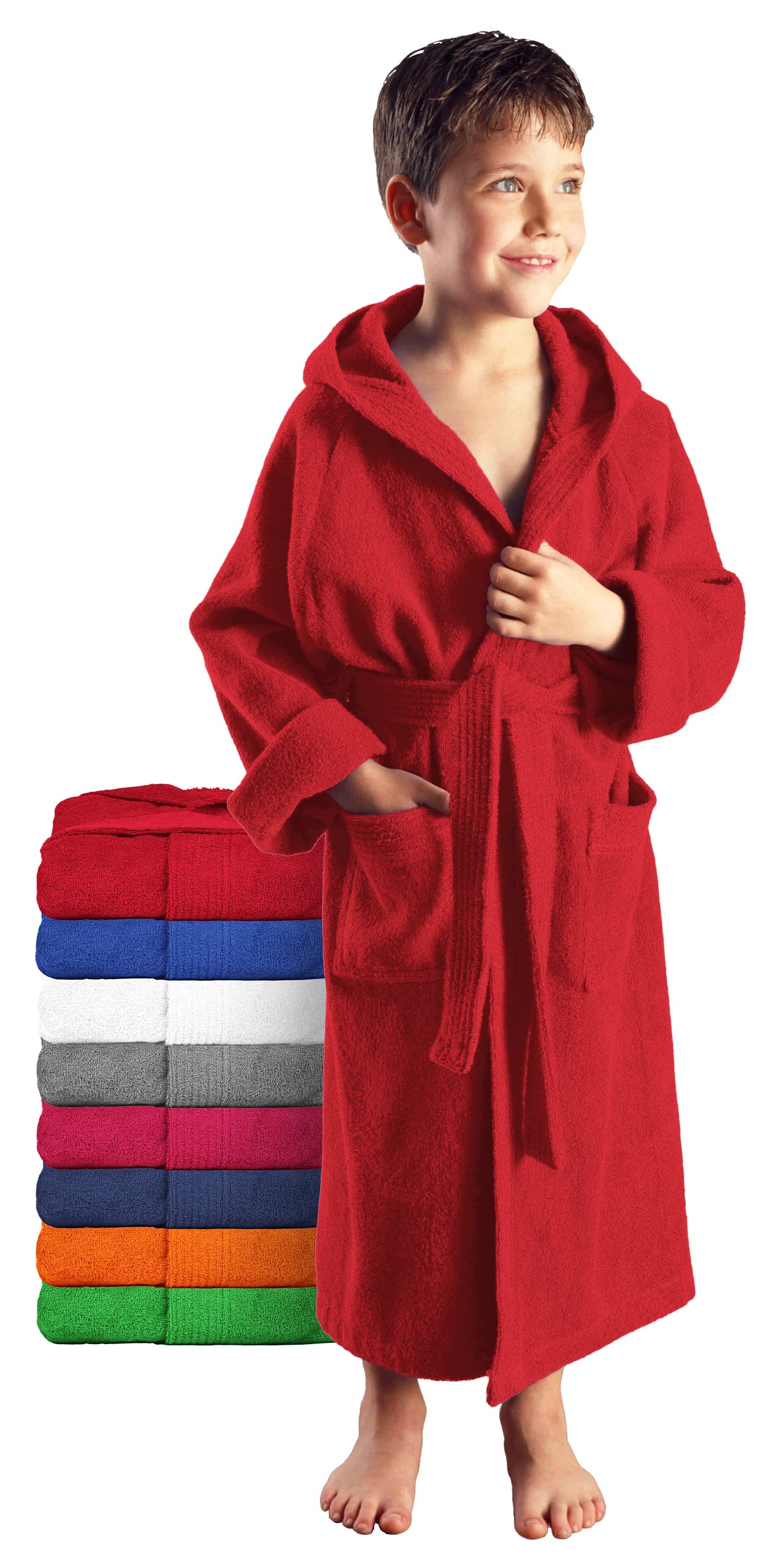 Arus Child’s Bathrobe, 152, Red