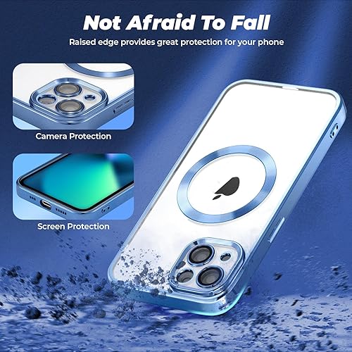 Miniatura 7 de ZCDAYE Funda para iPhone 15 Pro Max, iPhone 15 Pro Max (6.7 pulgadas) Funda compatible con carga inalámbrica, borde galvanizado transparente TPU a