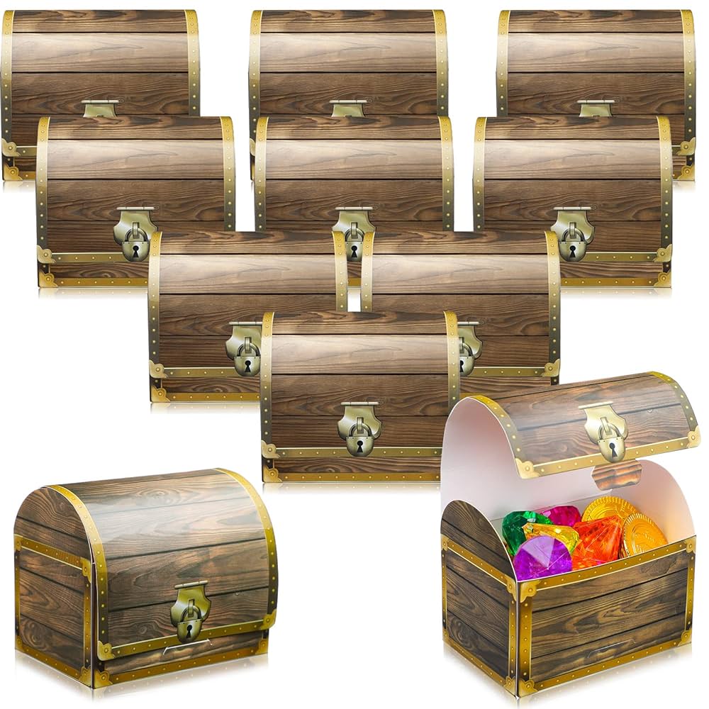 Amazon.co.jp: 海賊の宝箱 48個 海賊パーティーの装飾 宝箱