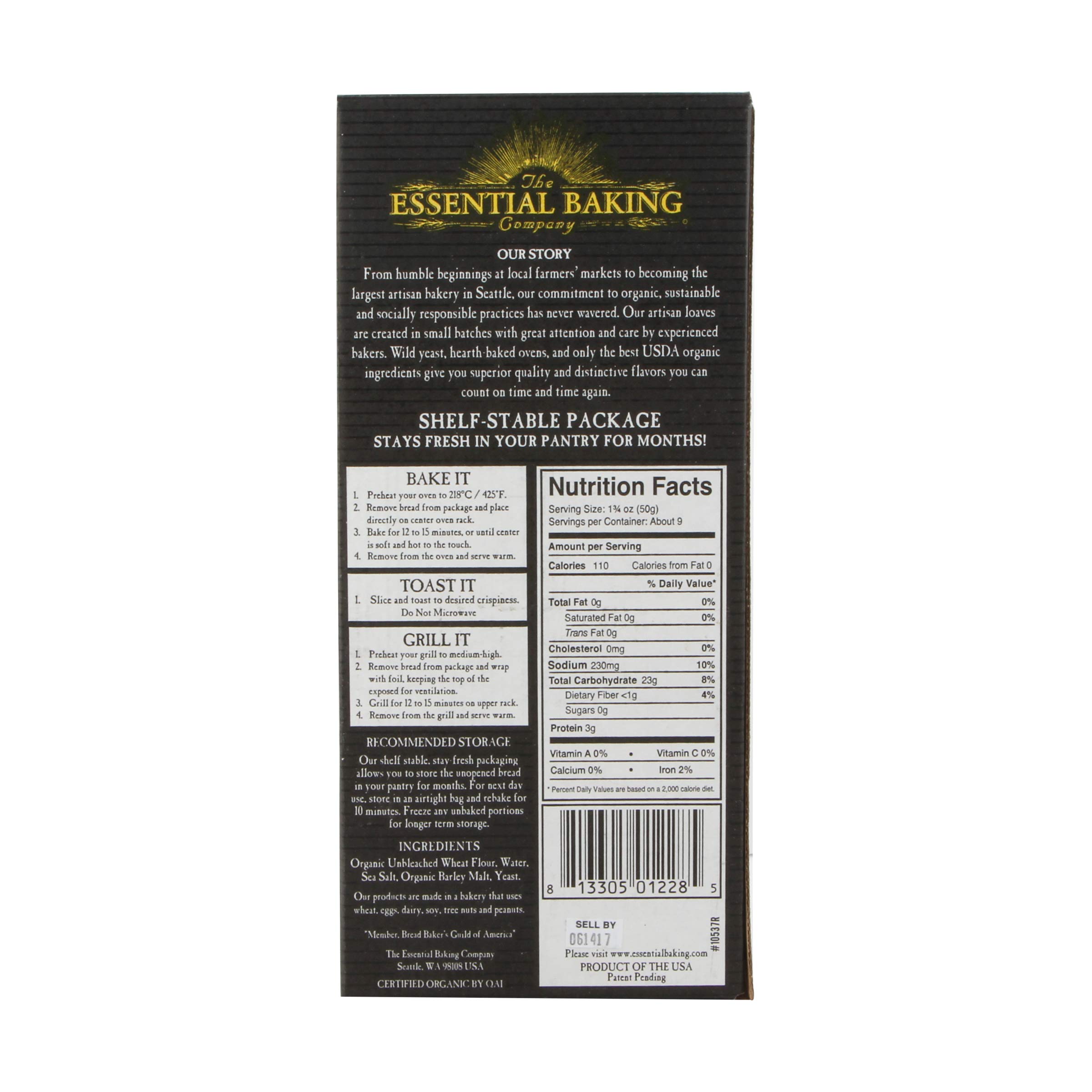 THE ESSENTIAL BAKING COMPANY, ORGANIC SLICED ROSEMARY