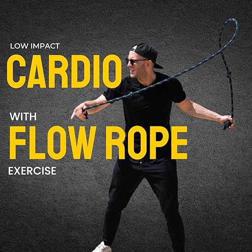 Miniatura 2 de Flow Rope - Cuerda de saltar para ejercicio, 17.64 oz (1.10 libras), cuerda de salto de flujo pesado para cardio, boxeo, HIIT y fitness de la parte