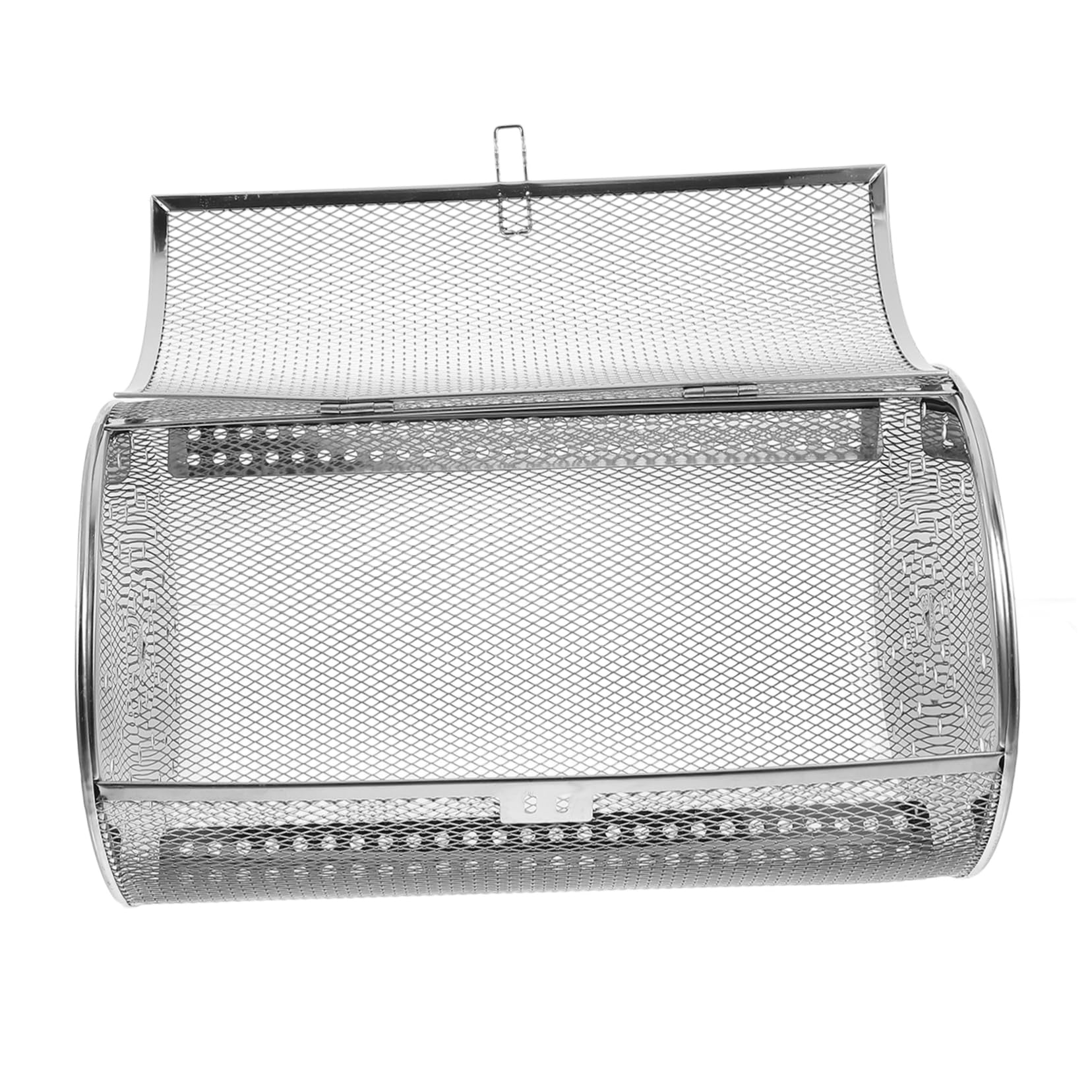 ibasenice Jaula Resistente Calentamiento Uniforme de Acero Inoxidable para Asar Giratoria Cesta para Parrilla para Horno y Barbacoa Adecuado para Frutos Secos y Cacahuetes