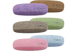 Eyeglasses Case, 6-Piece Unisex Hard Shell Eyeglasses Cases