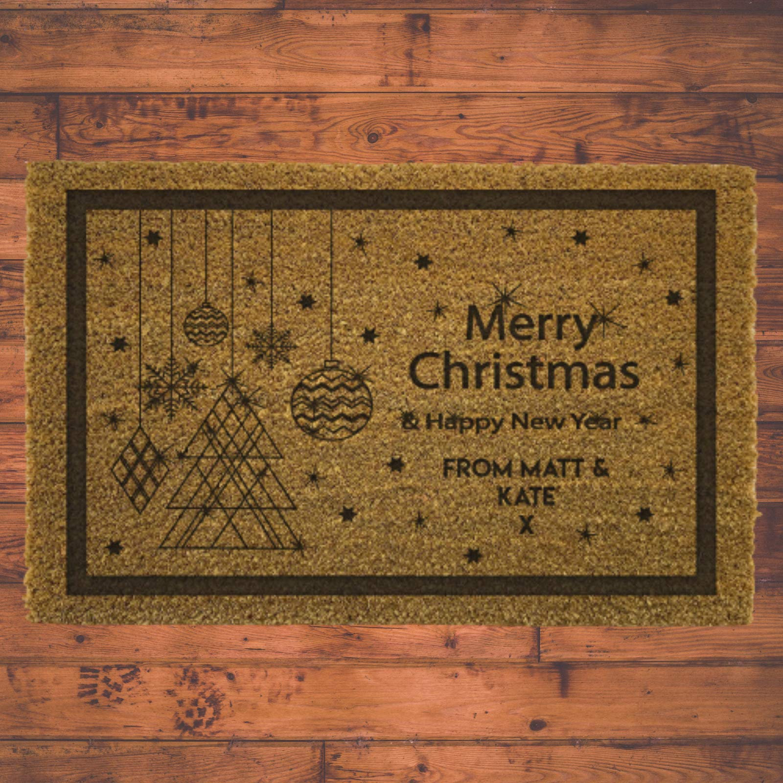 Be-Creative Paillasson personnalisé en fibre de coco / Paillasson de Noël / Paillasson de Noël – (Paillasson de Noël) JS5