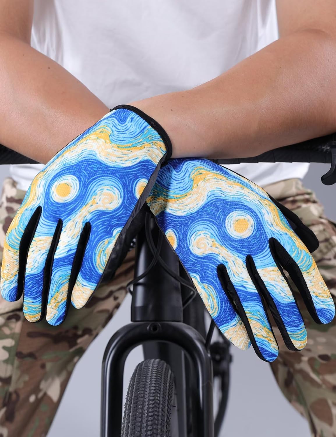 INBIKE Cycling Gloves for Men Women Full Finger Breathable Bike Gloves, Anti-Slip Touchscreen Biking Bicycle Road Running - Image 2