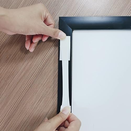 Miniatura 6 de 48 pares (96 tiras) de tiras pequeñas para colgar cuadros, tiras de montaje de imágenes, cinta extraíble de gancho y bucle, colgador de fotos sin