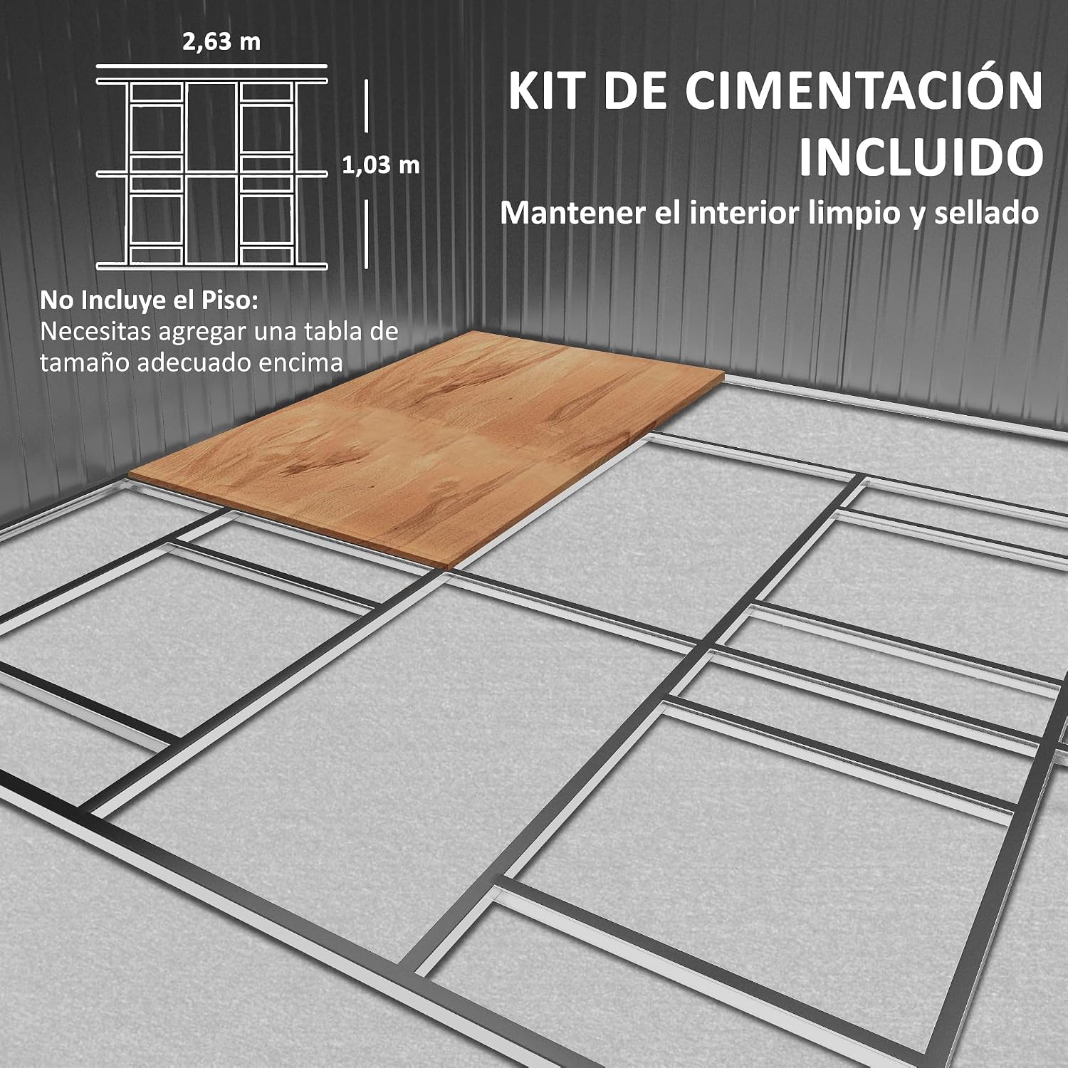 Foundation kit for Outsunny shed