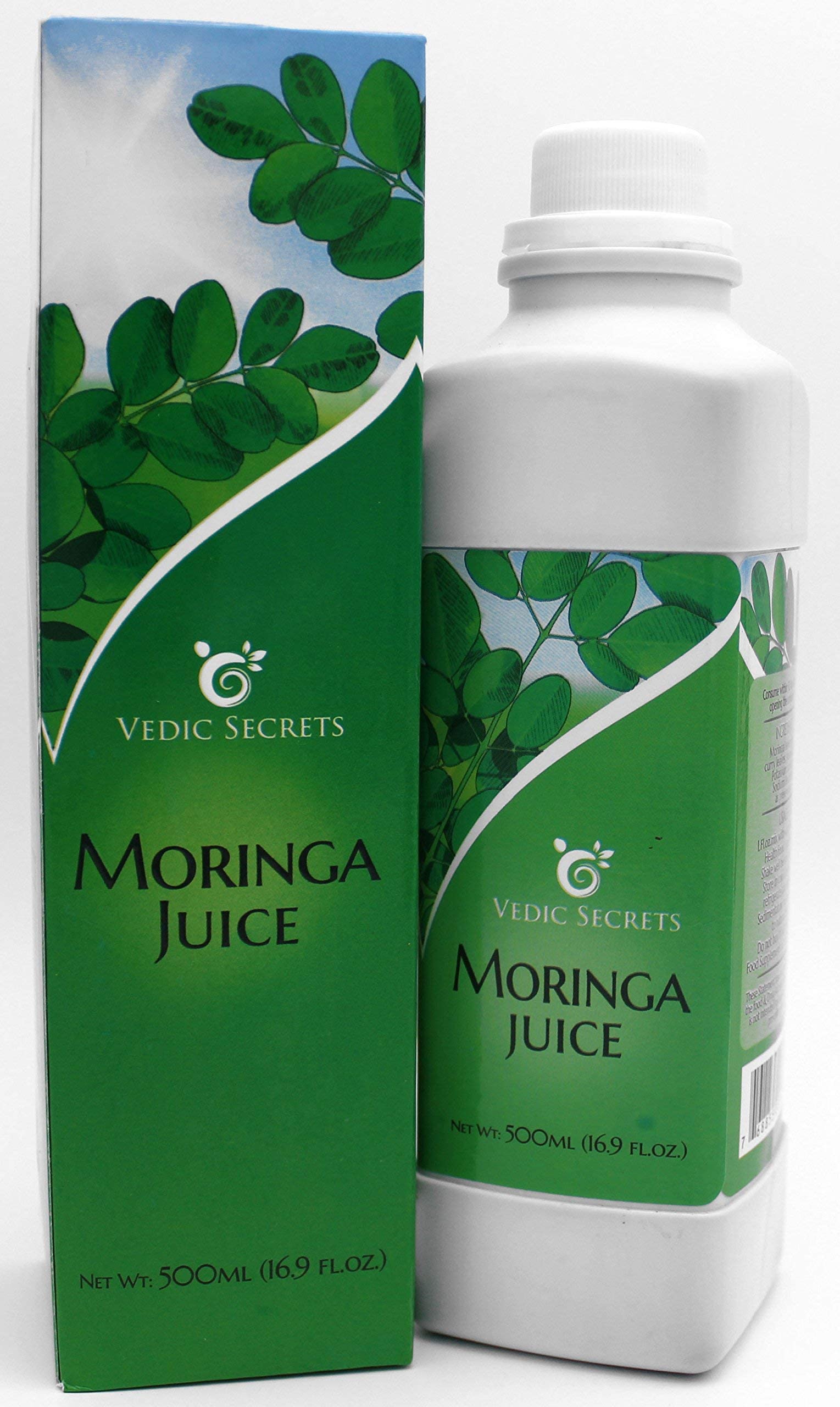 Healthy Tasty Fresh Moringa Leaves Juice Herbal Supplements from Vedic Secrets 16.9 Oz