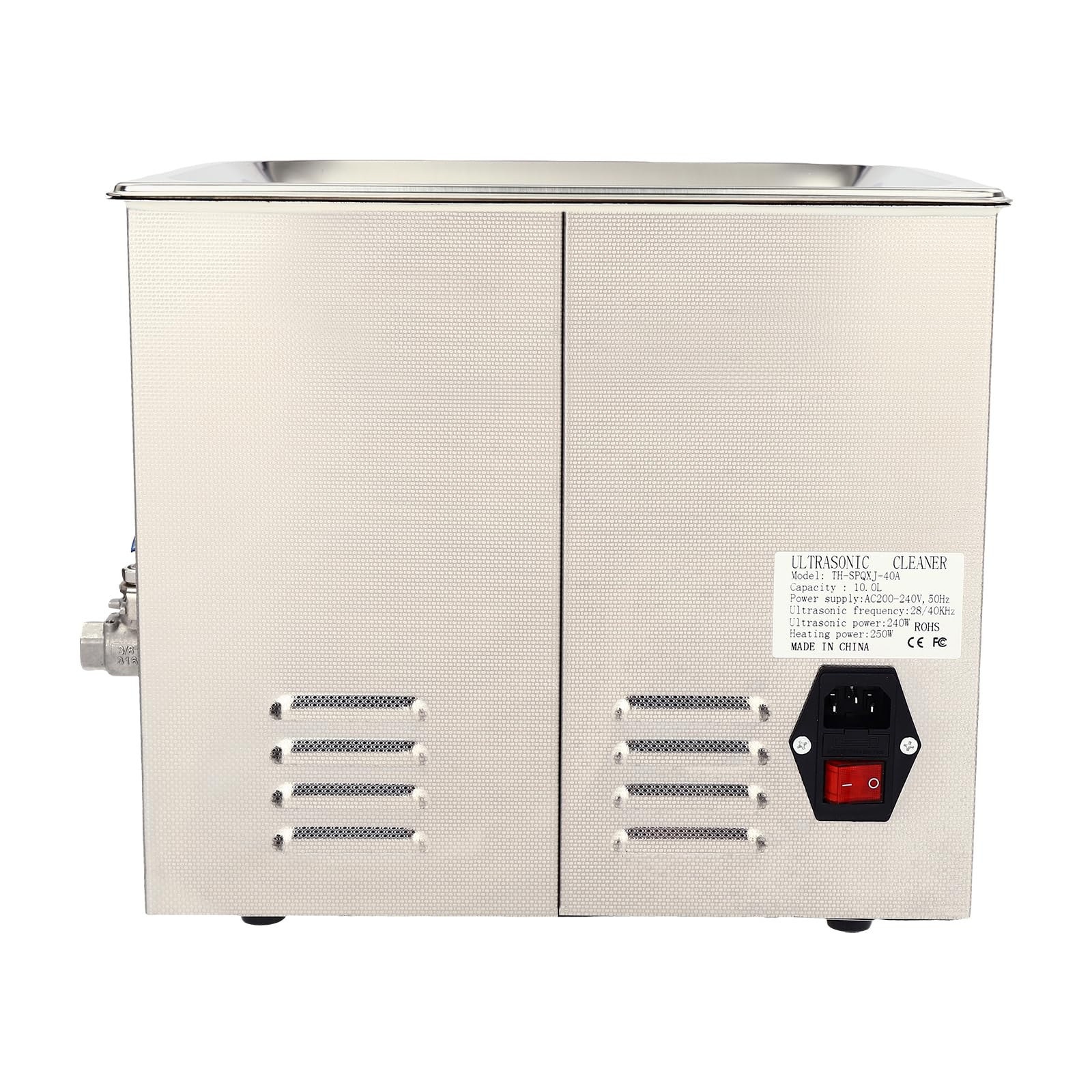 Limpiador ultrasónico dispositivo de limpieza ultrasónica con temporizador digital y cesta, calefacción limpieza ultrasónica para relojes, joyas, collares, relojes, afeitadoras, gafas, registros