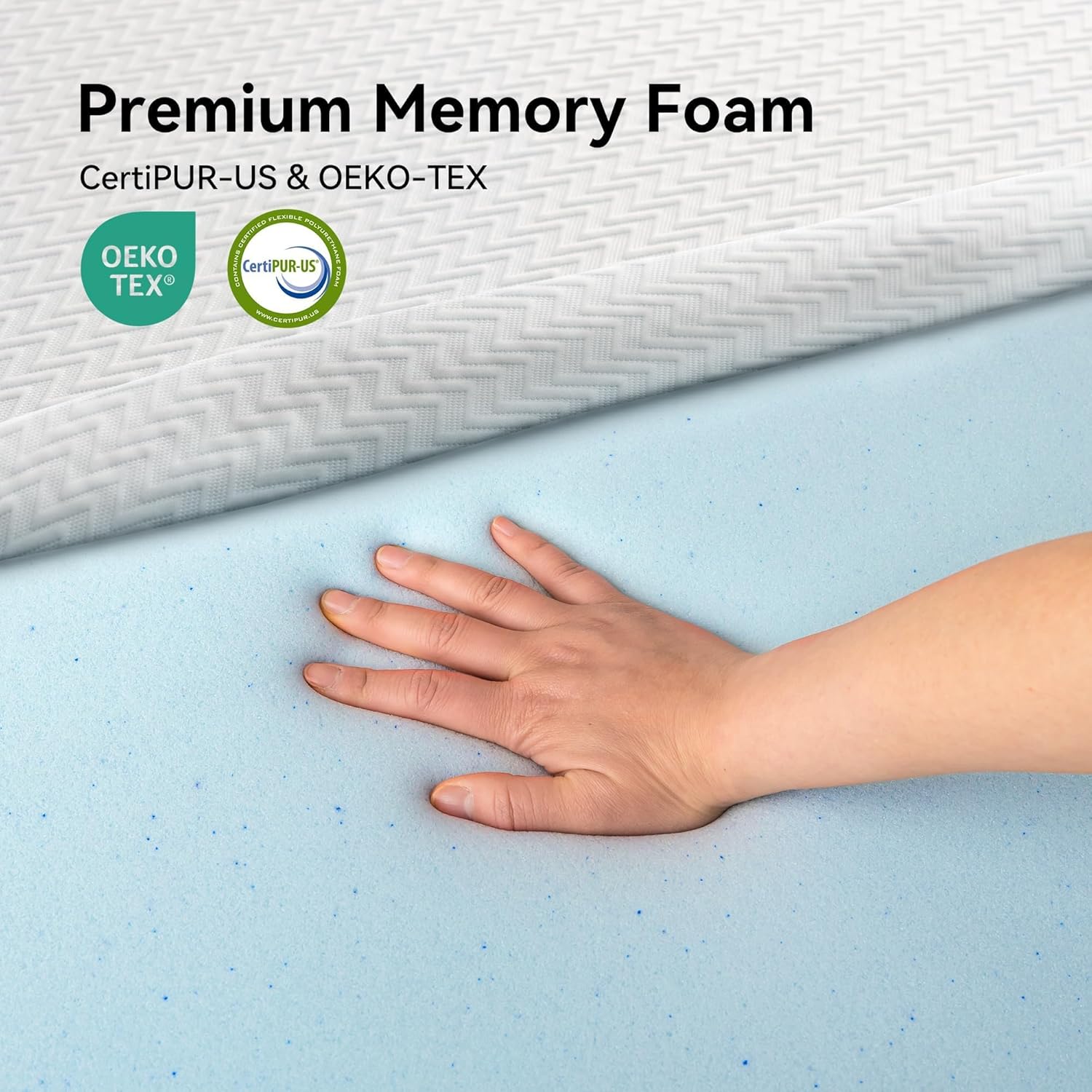 3 Inch Memory Foam Mattress Topper Twin, Gel Mattress Pad for Pressure Relief, Premium Soft Cooling Sleep, Breathable Bed Topper with Washable Cover, No Smell, CertiPUR-US Certified, 80" x 38"