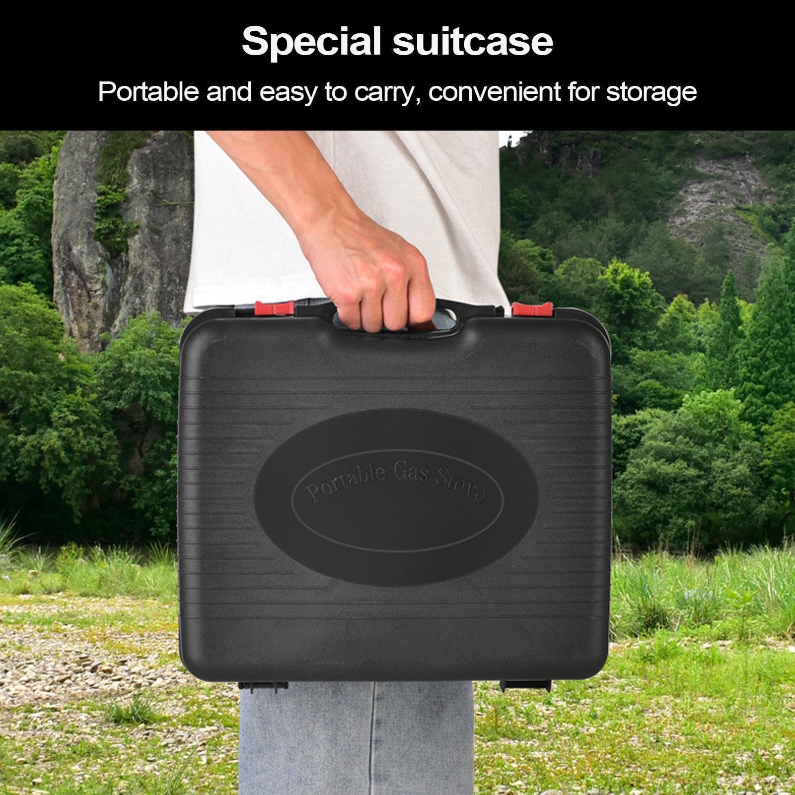 Fornello Da Esterno Attrezzatura Da Campeggio Leggera Ad Alta Efficienza | Fornello Barbecue Portatile Attrezzatura Per Campo, Campeggio In Camper, Battute Di Caccia, Pesca, Soccorso C