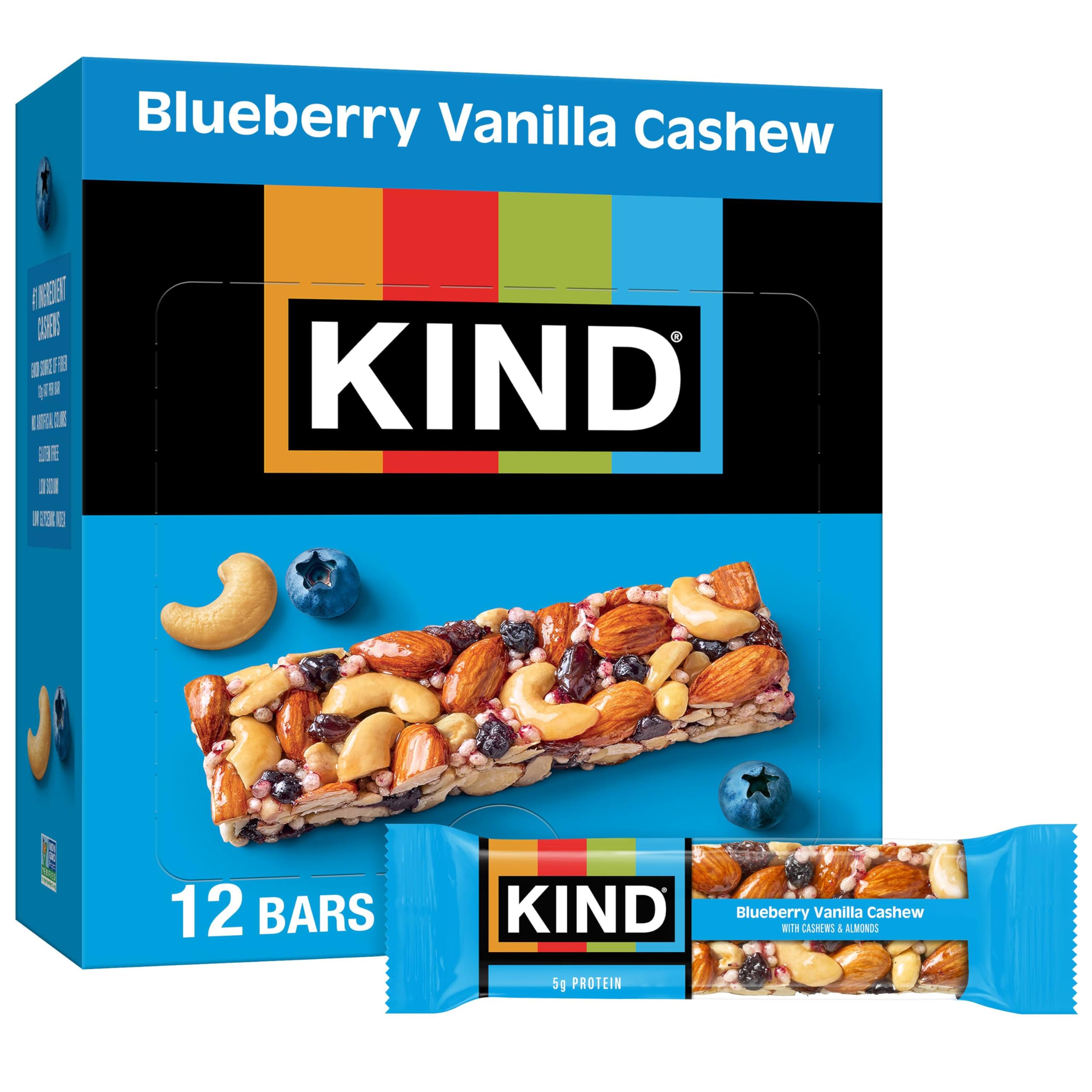 KINDBar - Blueberry Vanilla And Cashew - 1.4 Oz Bars - Case Of 12