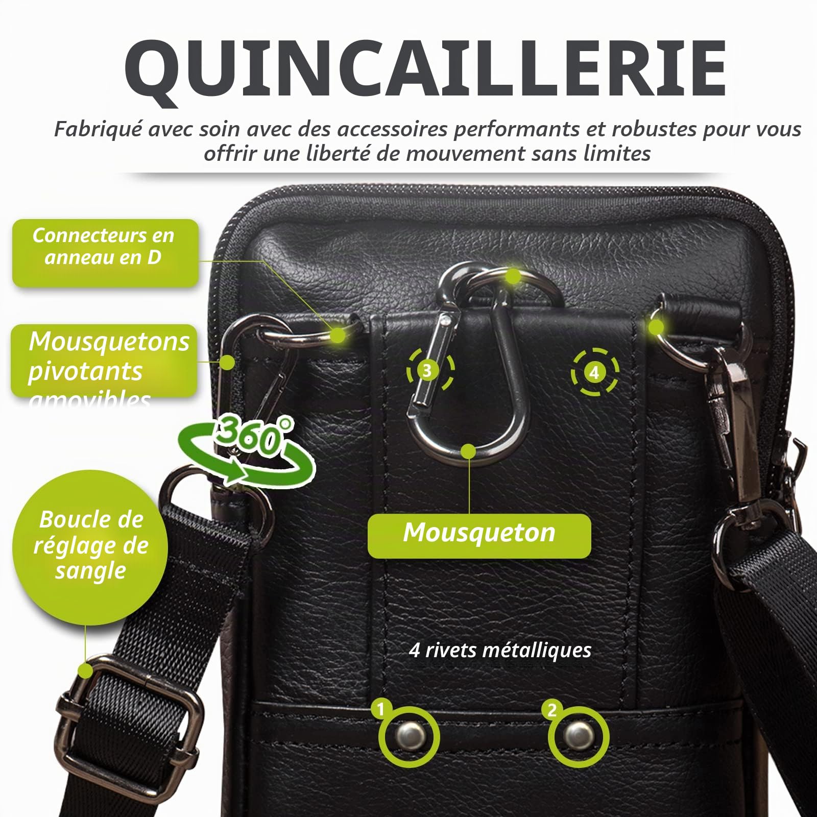 Mini Sacs à Bandoulière Homme, Petit Portefeuille Étui en Cuir Verticale Téléphone Holster pour iPhone 14 Pro Max, 14 Plus 13 Pro Max 12 11 XR SE Samsung S20 Porte Telephone Sport