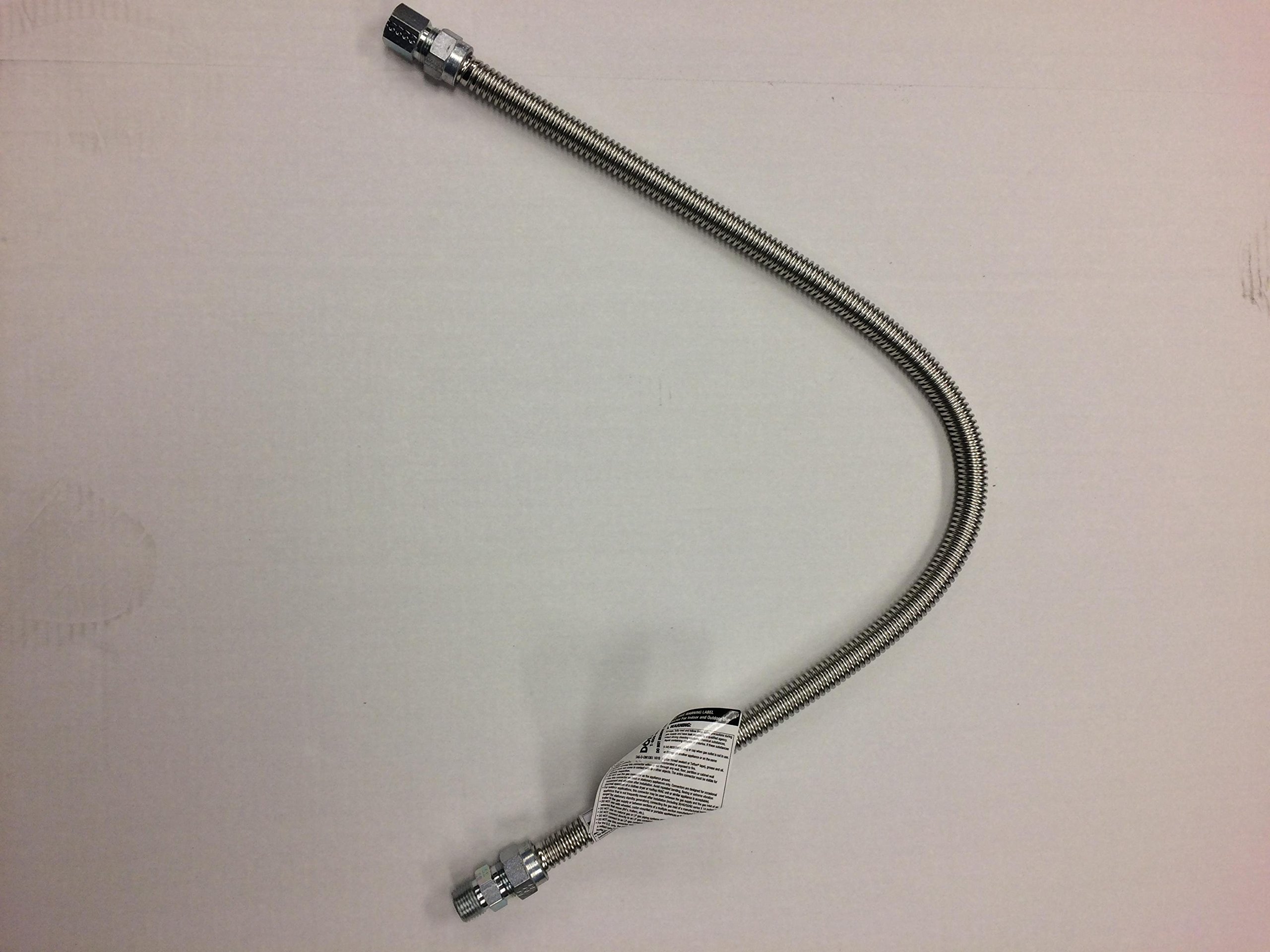 Everflow5/8" OD(1/2" ID) X 24" SS Gas CNCTR 1/2" FIP x 1/2" MIP FTGC-SS12-24C(BF)